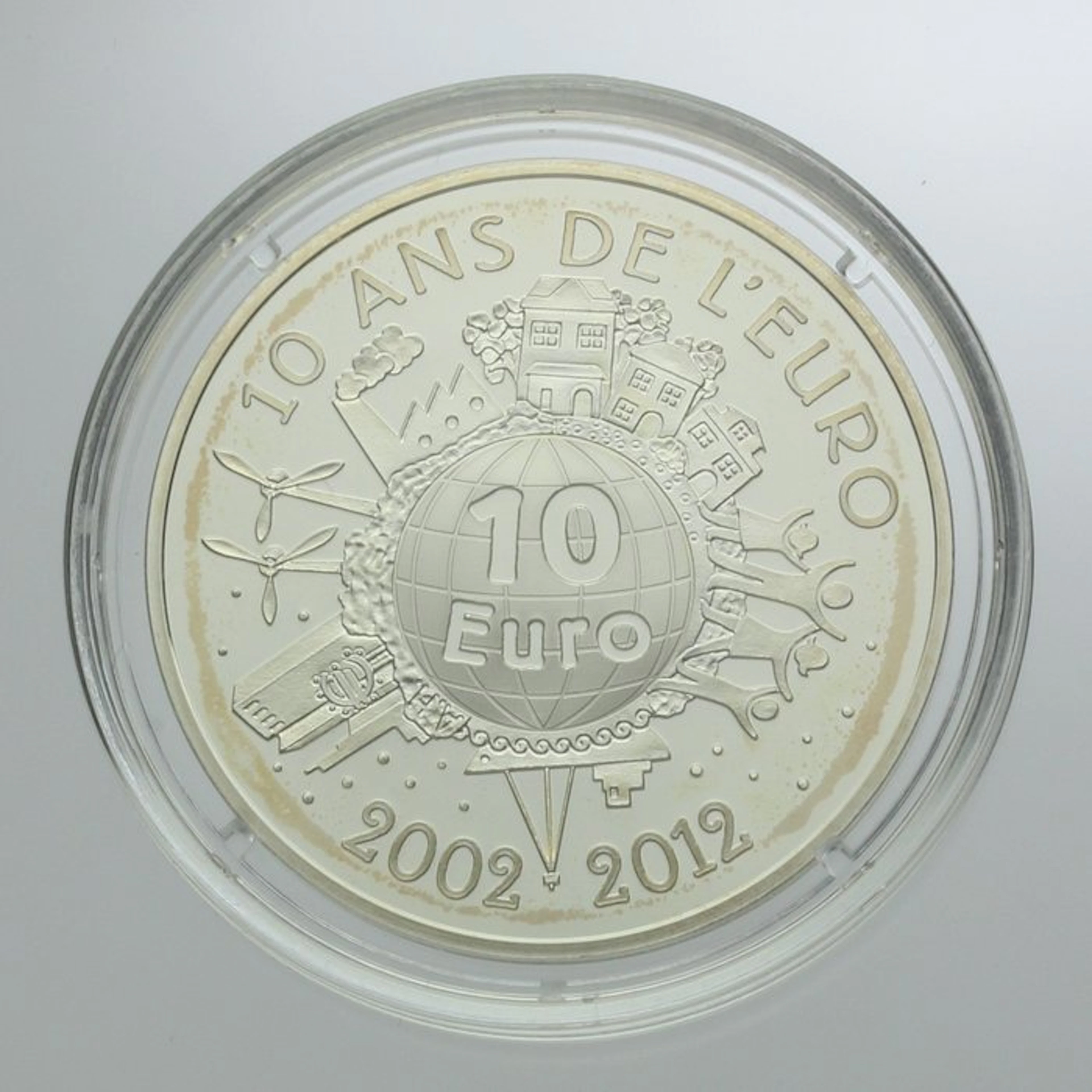 France. 10 Euro 2012 "10 ans de l'Euro - Semeuse" Proof (No reserve price)