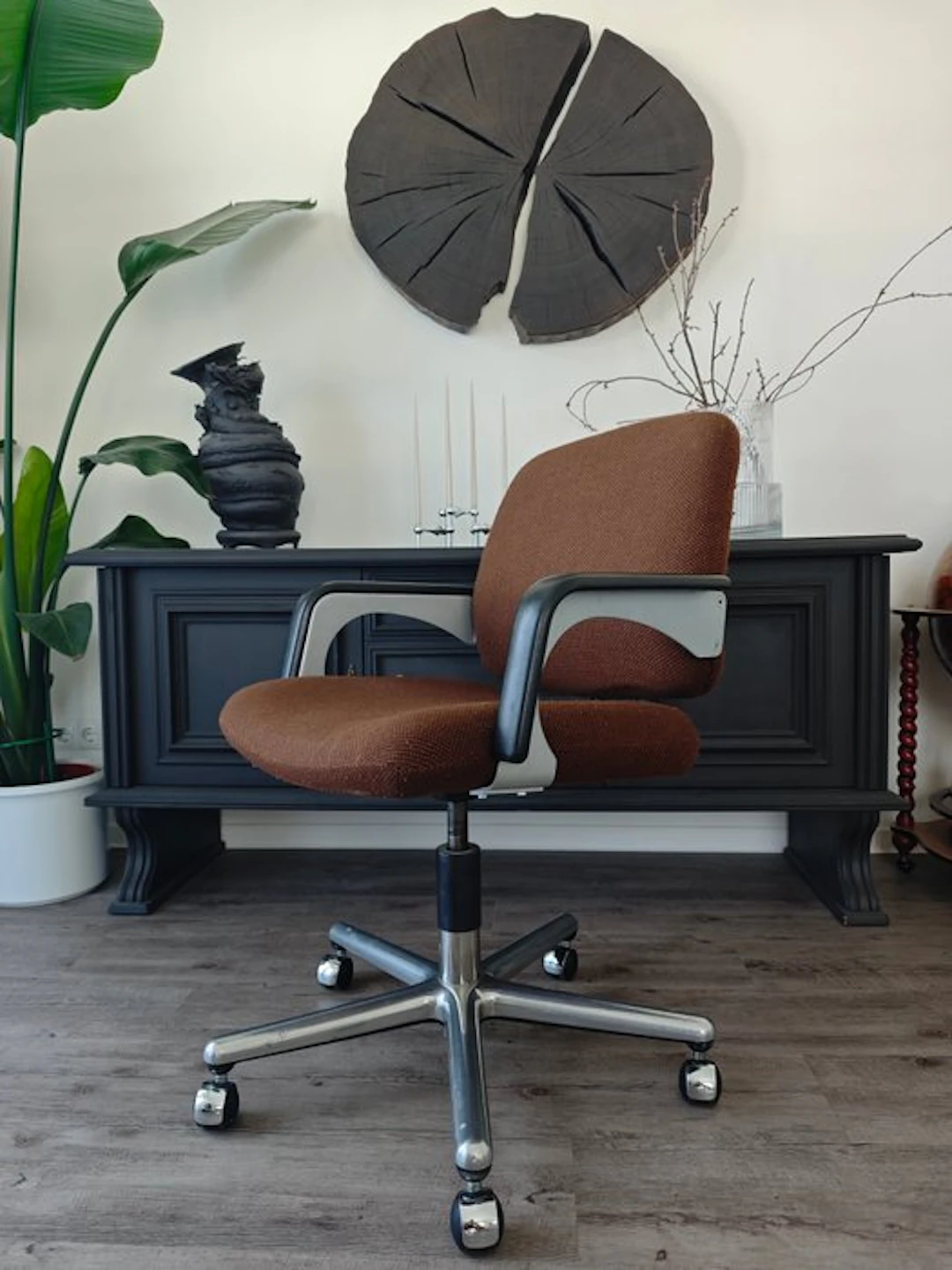 Office chair - Textile, Wood, Aluminium - Klöber Model 840 Office
