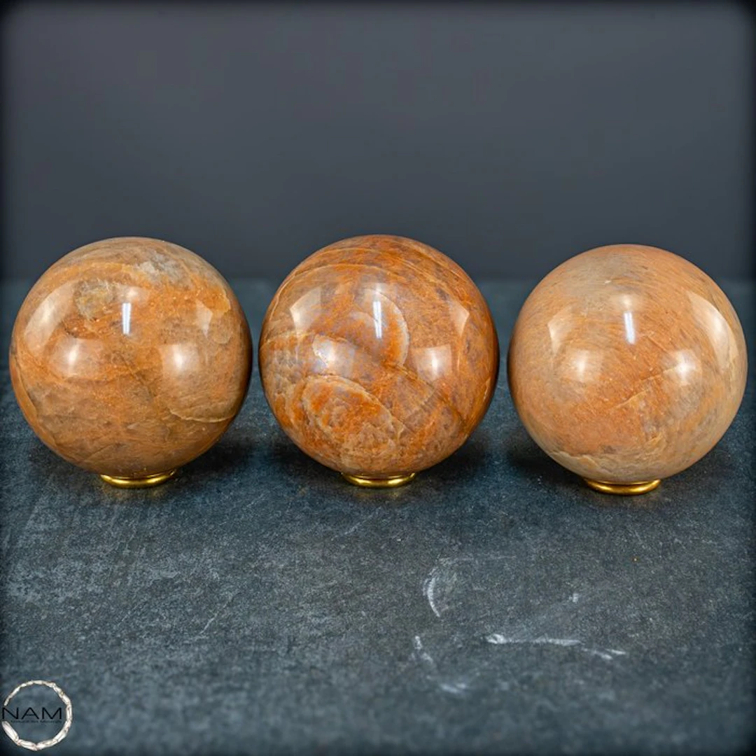 Exclusive peach moonstone set from Madagascar