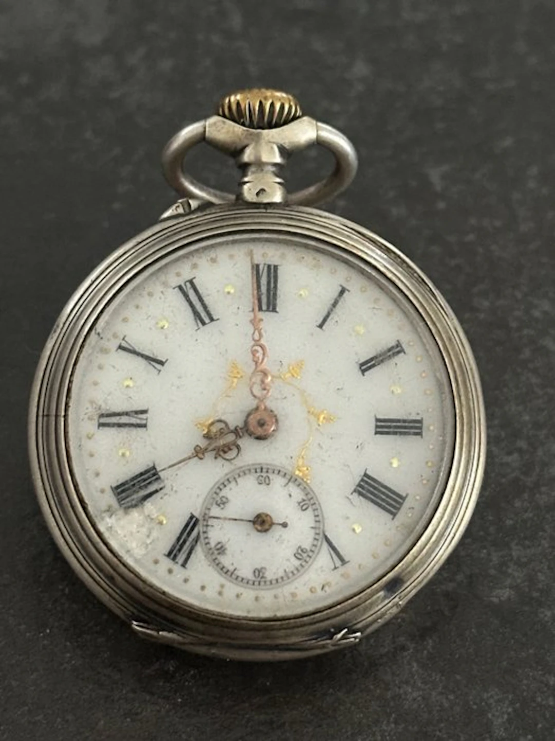 Anonyme - Montre de poche - Boîtier sculpté en argent - 1900-1949