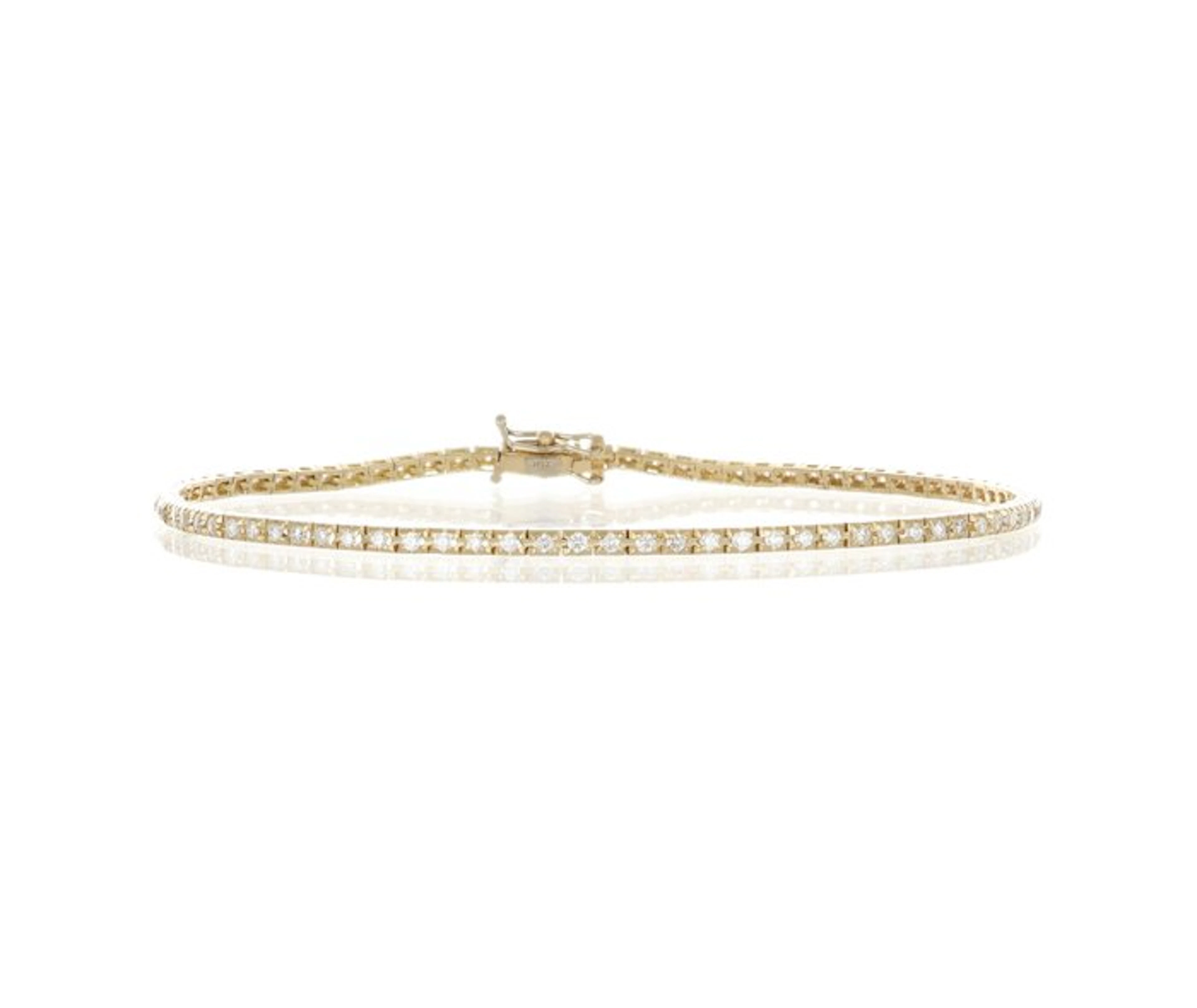 No reserve price - Bracelet - 18 kt. Yellow gold - 1.54ct. tw. Diamond