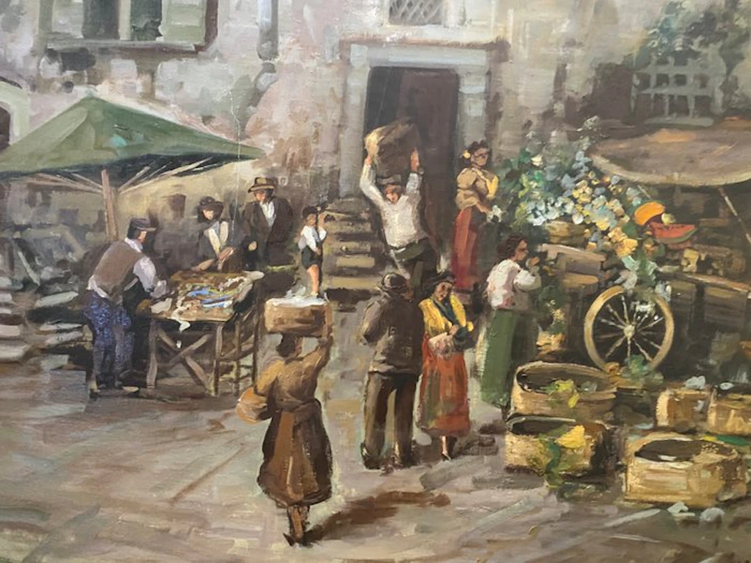 Giuseppe Giardiello (1877-1920) - Al mercato