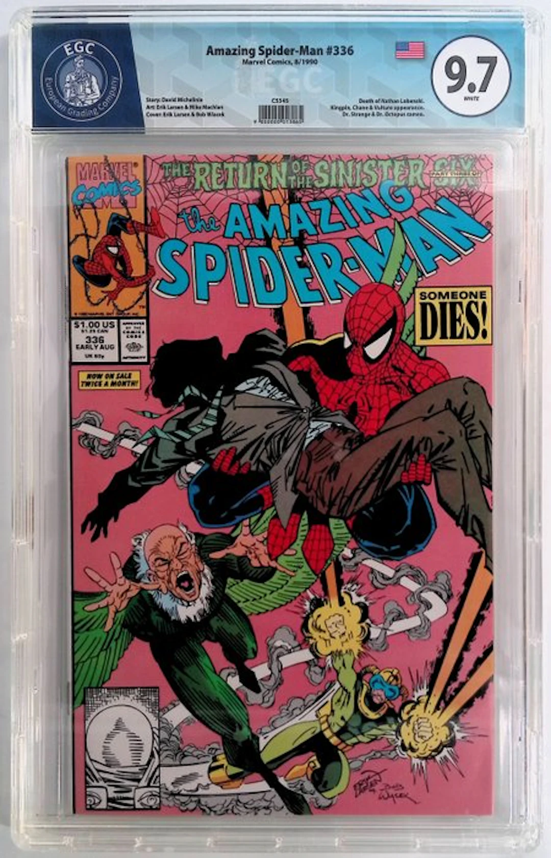 Amazing Spider-Man #336 - EGC 9.7 - 1 Graded comic - First edition - 1990