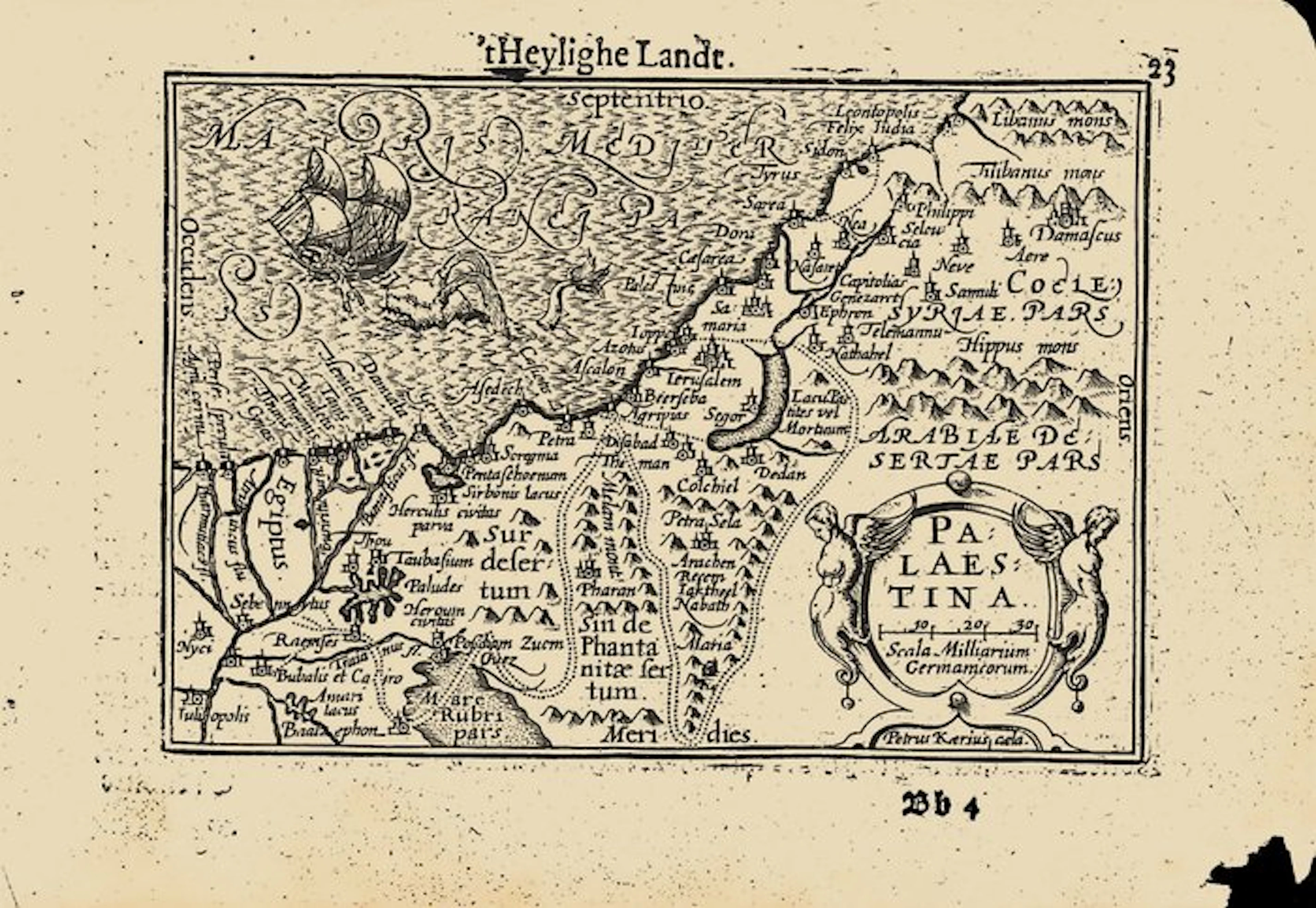 Palestine - 't Heylighe Landt: Palaestina (the Holy Land)...