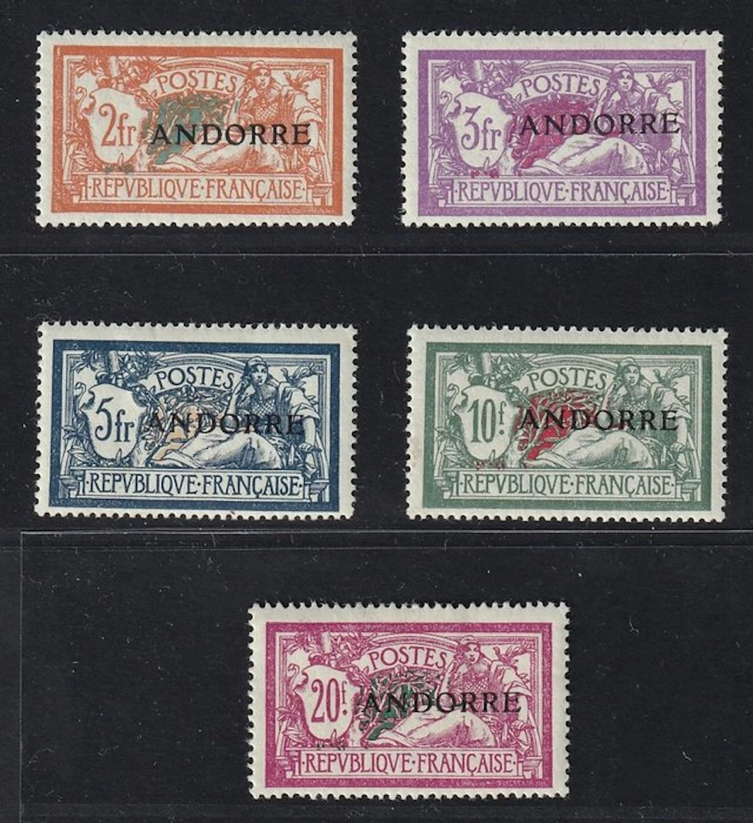 Andorra 1931 - FRANZÖSISCH ANDORRA 19-23 * Höchstwerte kompl