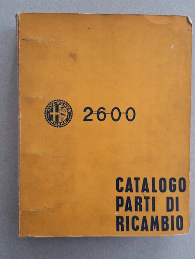 Spare parts catalog - Alfa Romeo 2600 (Berlina, Sprint, Spider)-