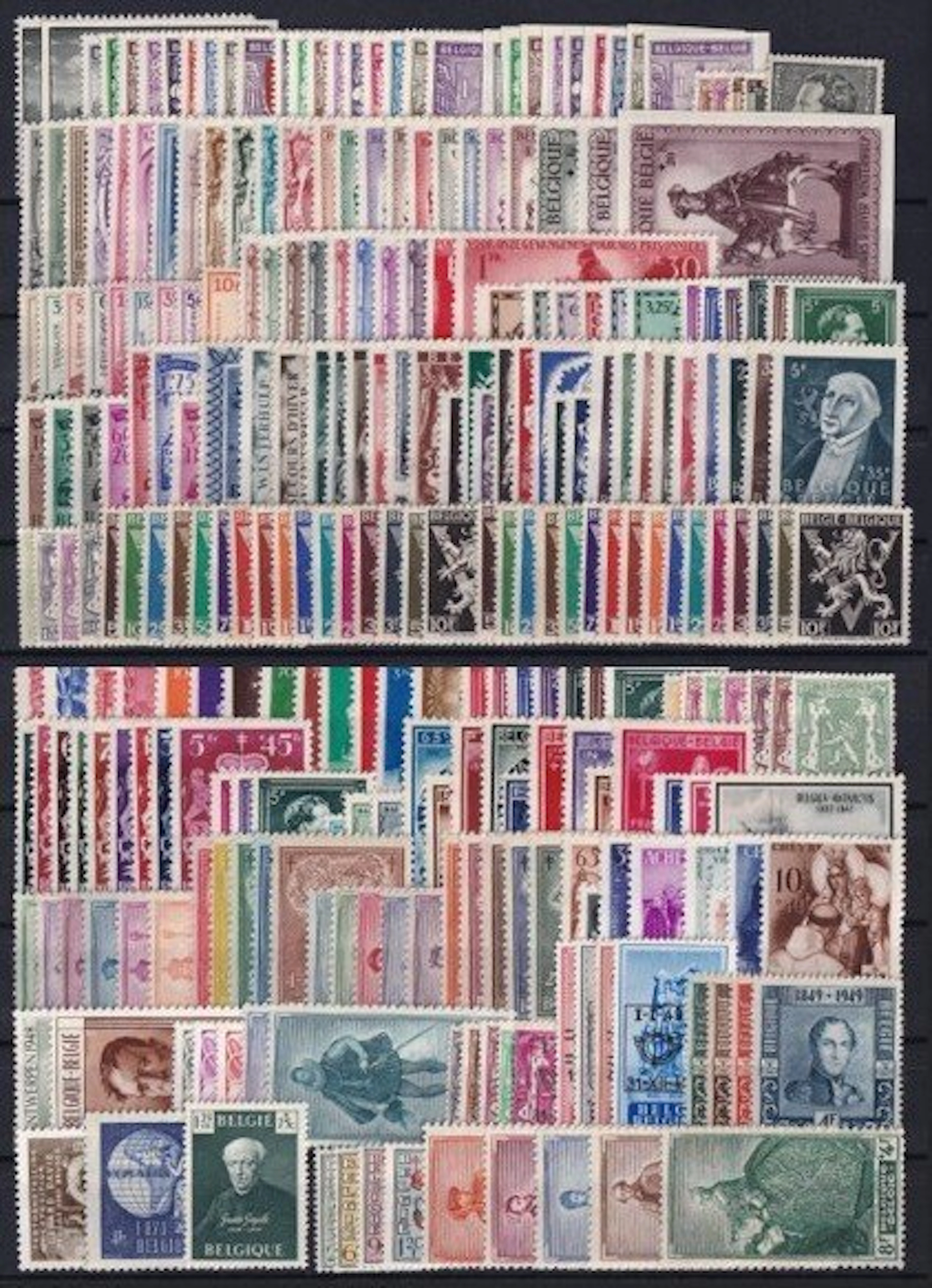 Belgium 1940/1949 - Composition of series - POSTFRIS...