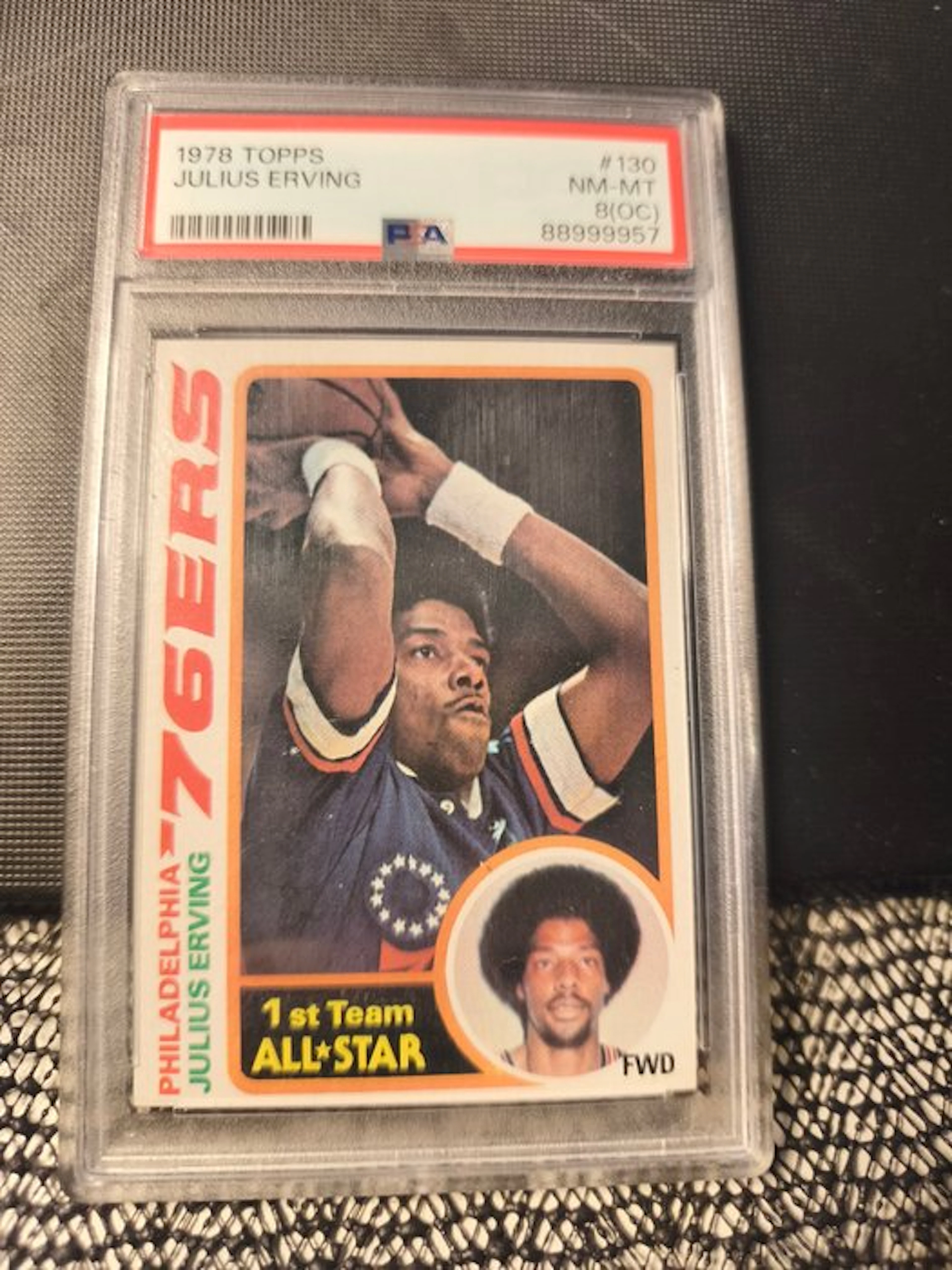 1978 Topps NBA Julius Erving #130 - PSA 8 Graded card