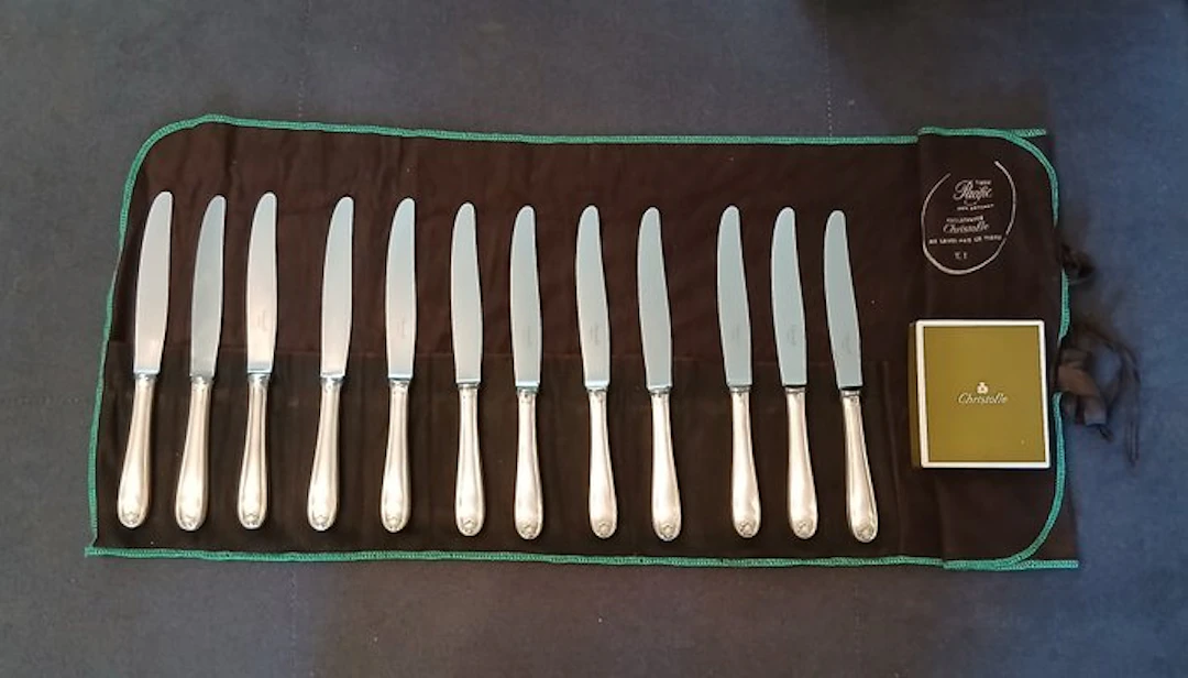 Christofle - Table knife set - Shell - Silverplated