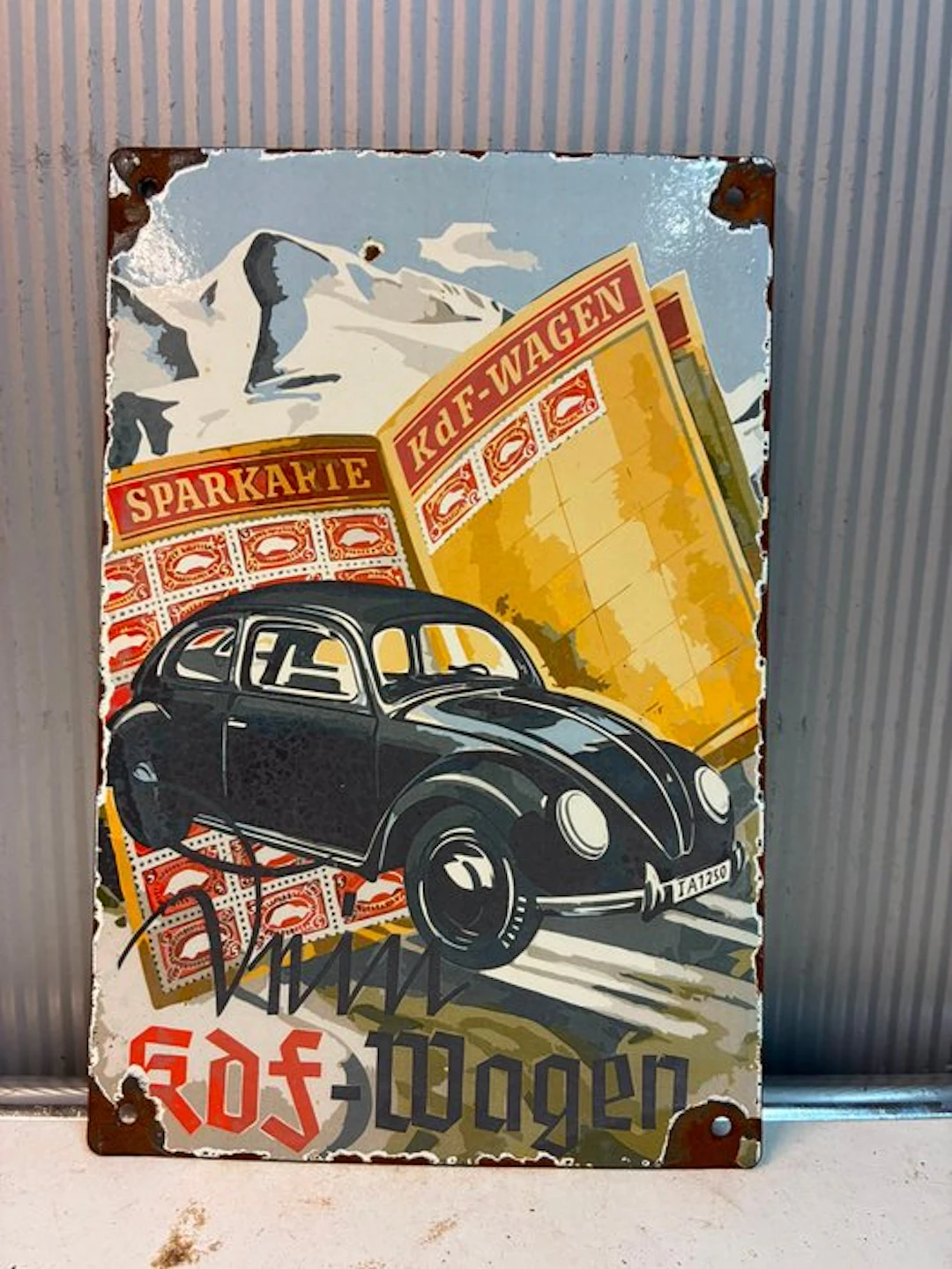 Volkswagen Kever – KdF-Wagen – Vintage emaille...