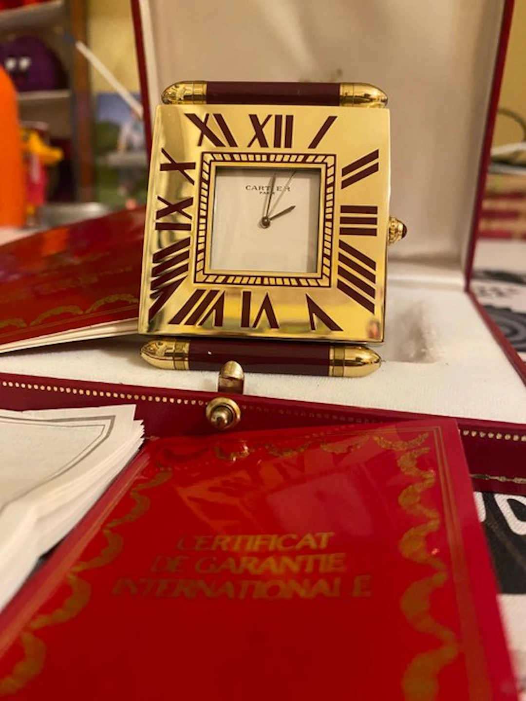 Alarm clock - cartier - Steel, Gold plated - 1990-2000