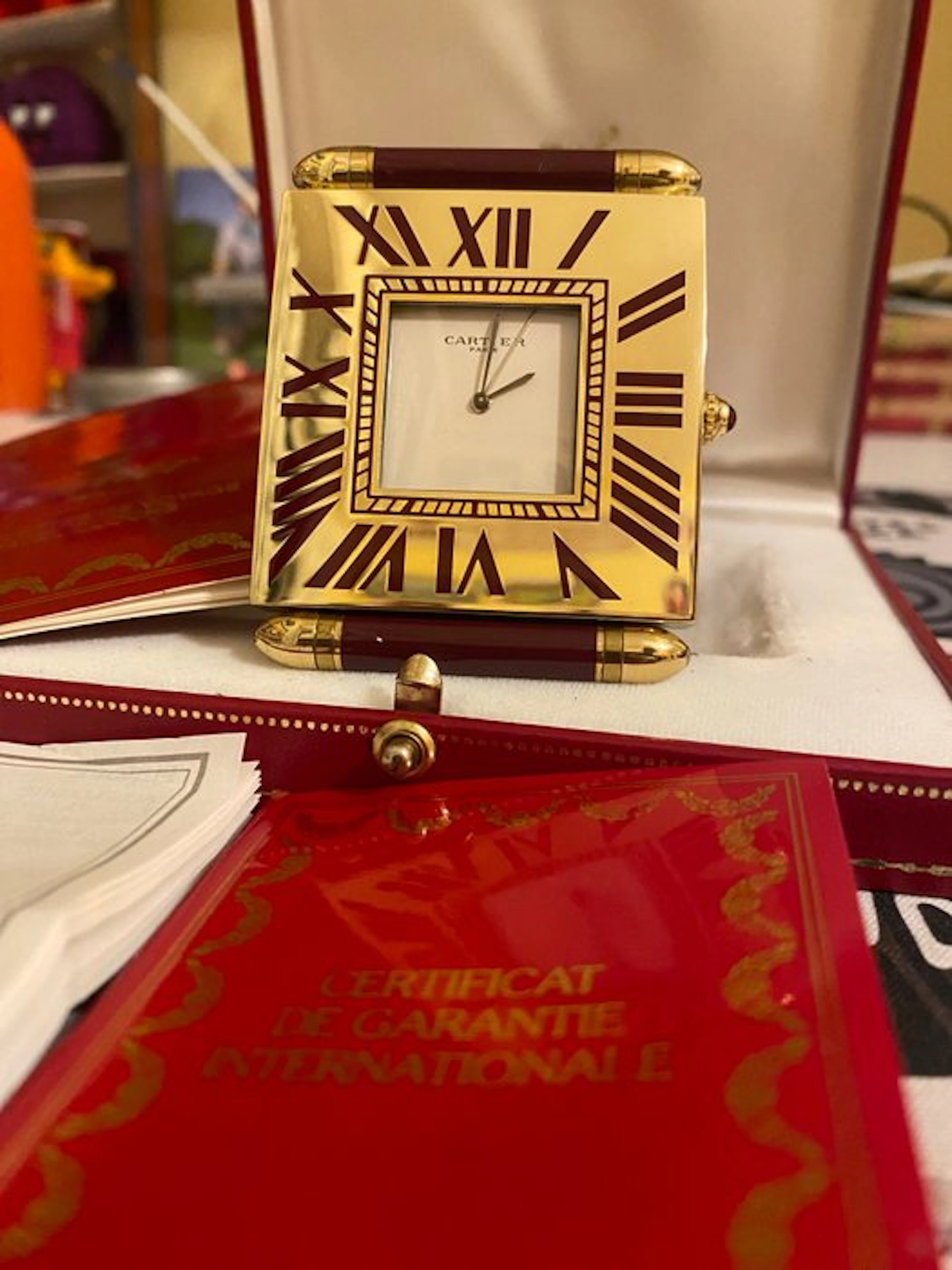 Alarm clock - cartier - Steel, Gold plated - 1990-2000