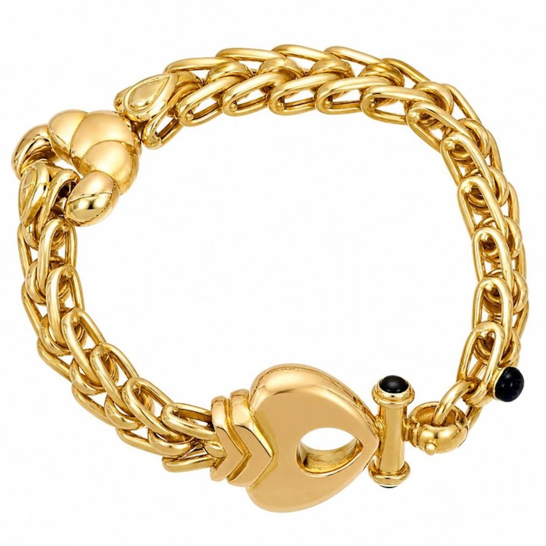 Bracelet - 18 kt. Yellow gold - 0.45ct. tw. Sapphire - Made in Italy - Handmade