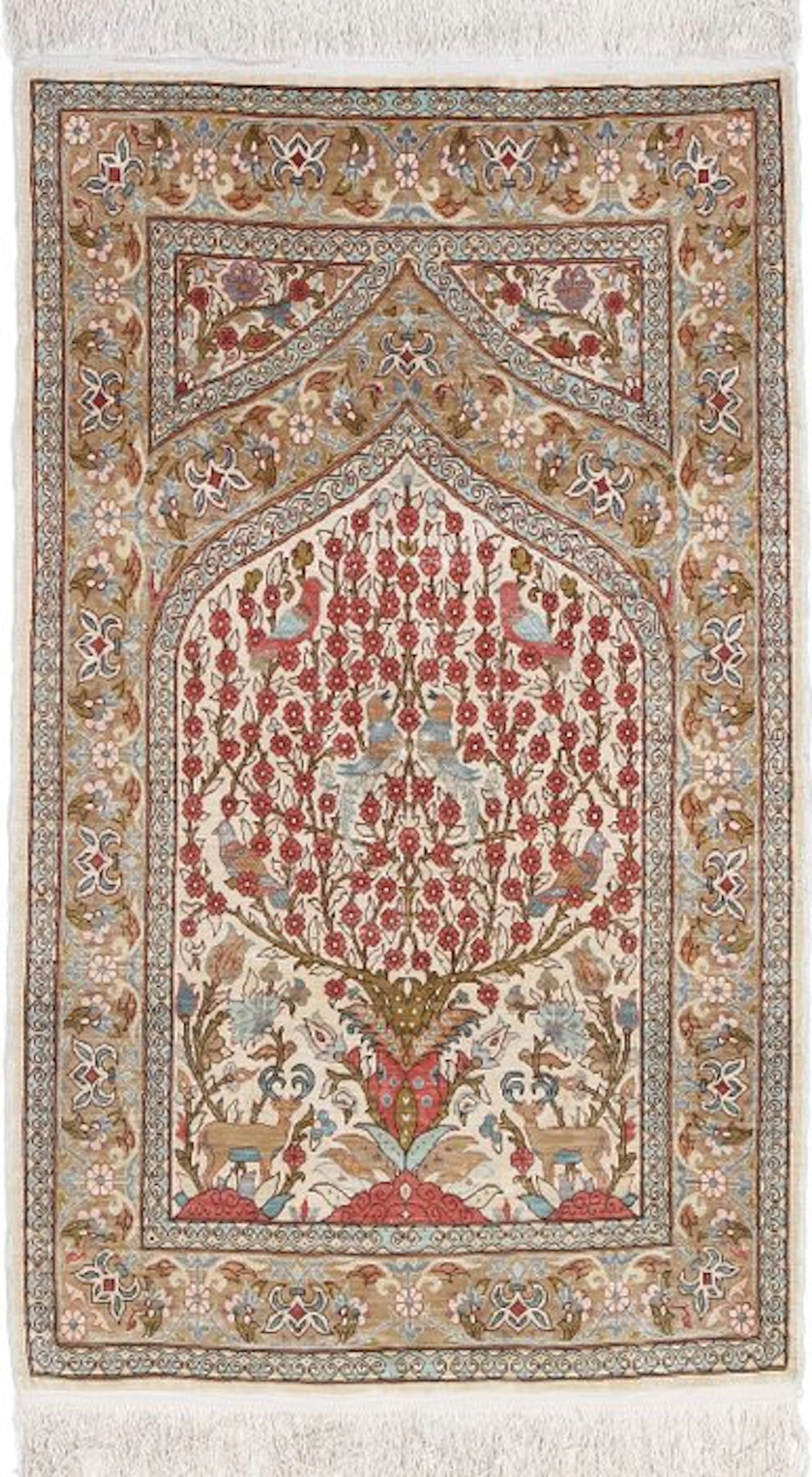 Silk Hereke Carpet with Mehrab Design - Pure Luxury ~1 Mio