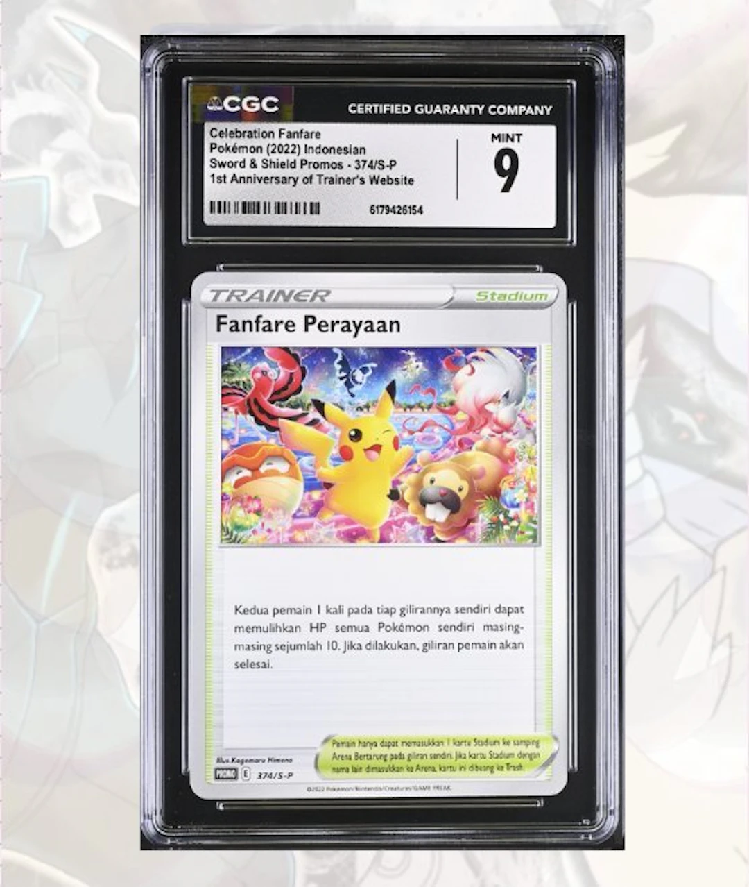 Pokémon - 1 Graded card - Pikachu Fanfare Perayaan...