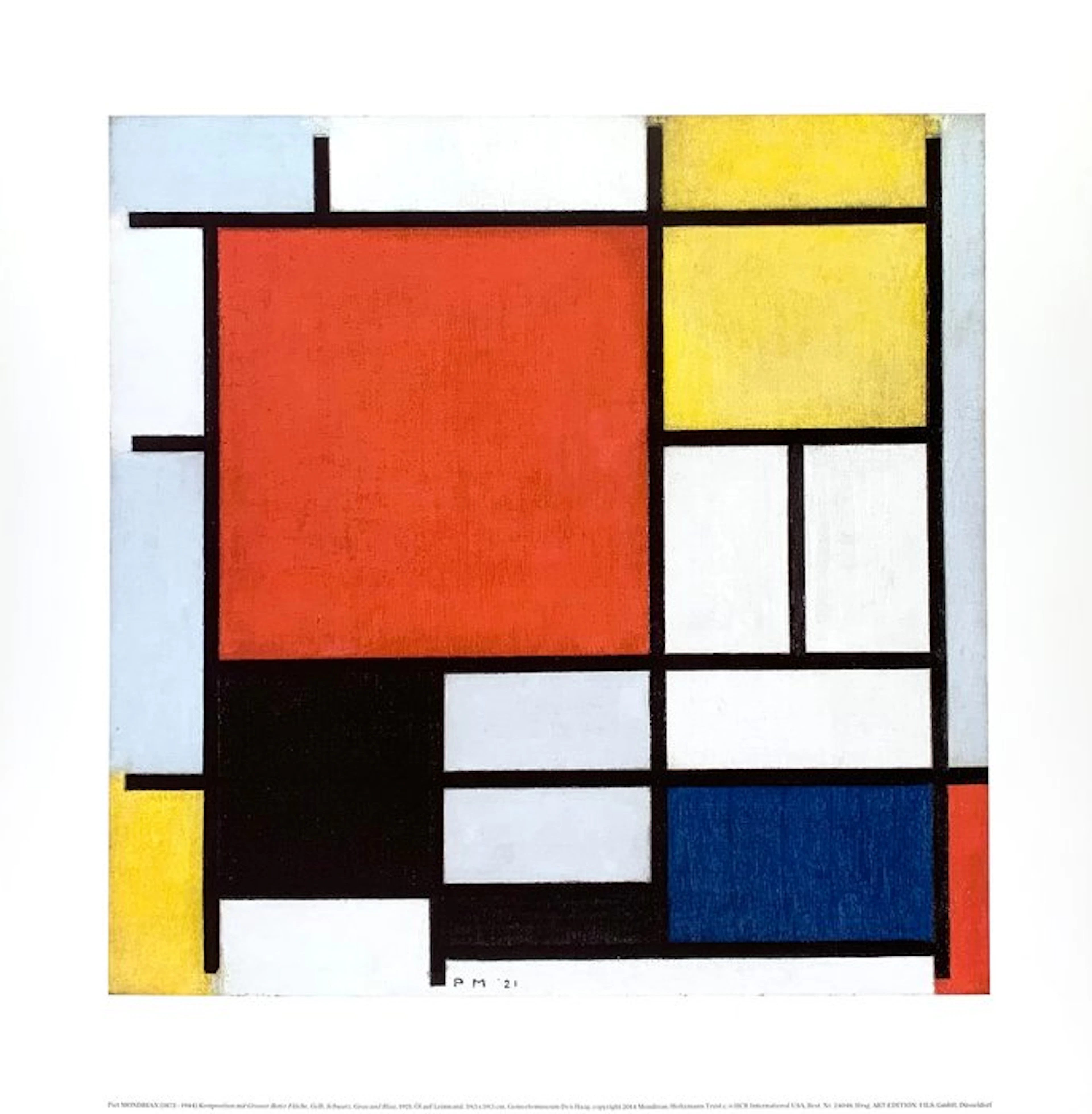 Piet Mondrian (after) - Composition yellow
