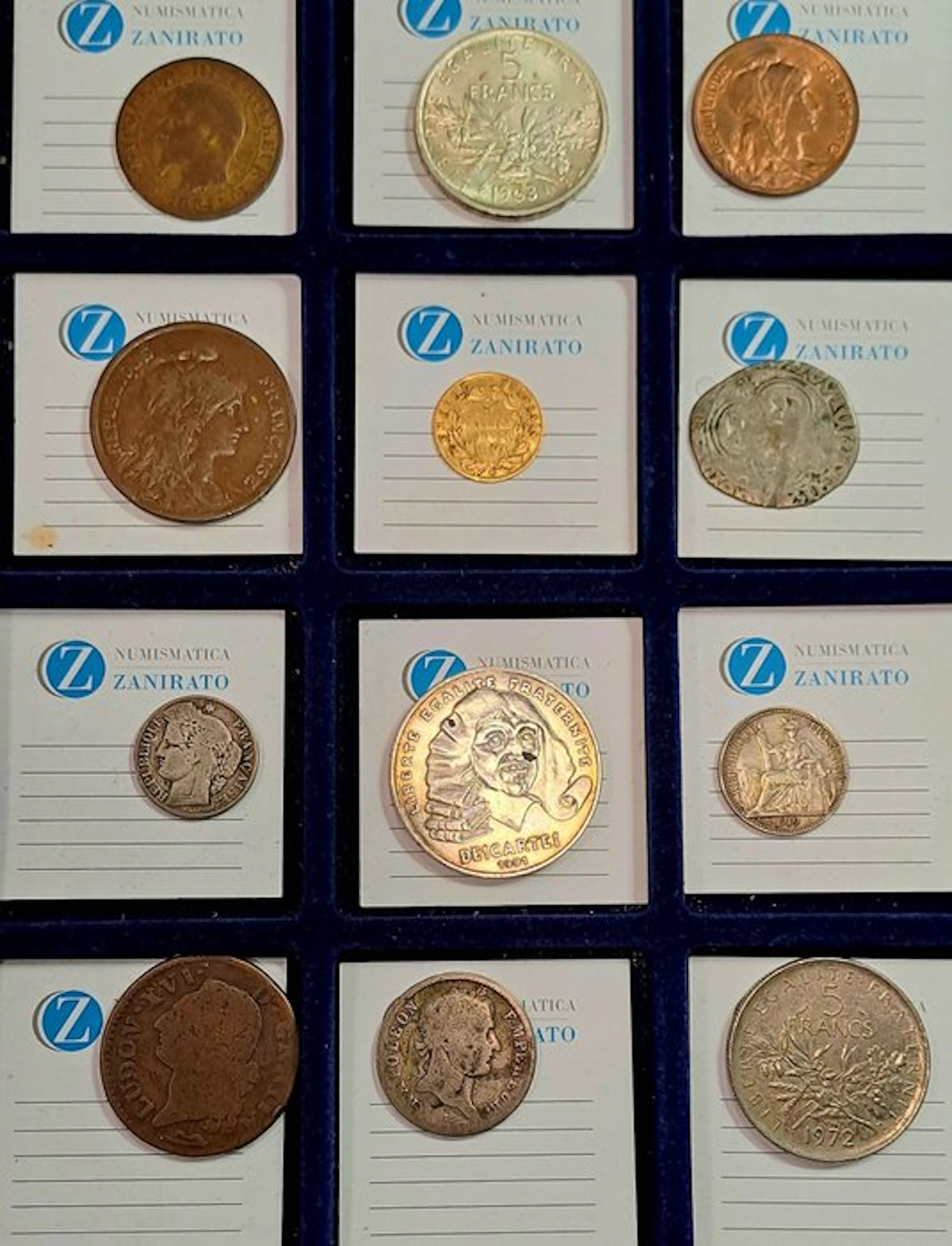 France. Lotto di 12 monete, di cui 1 in oro e 6 in argento