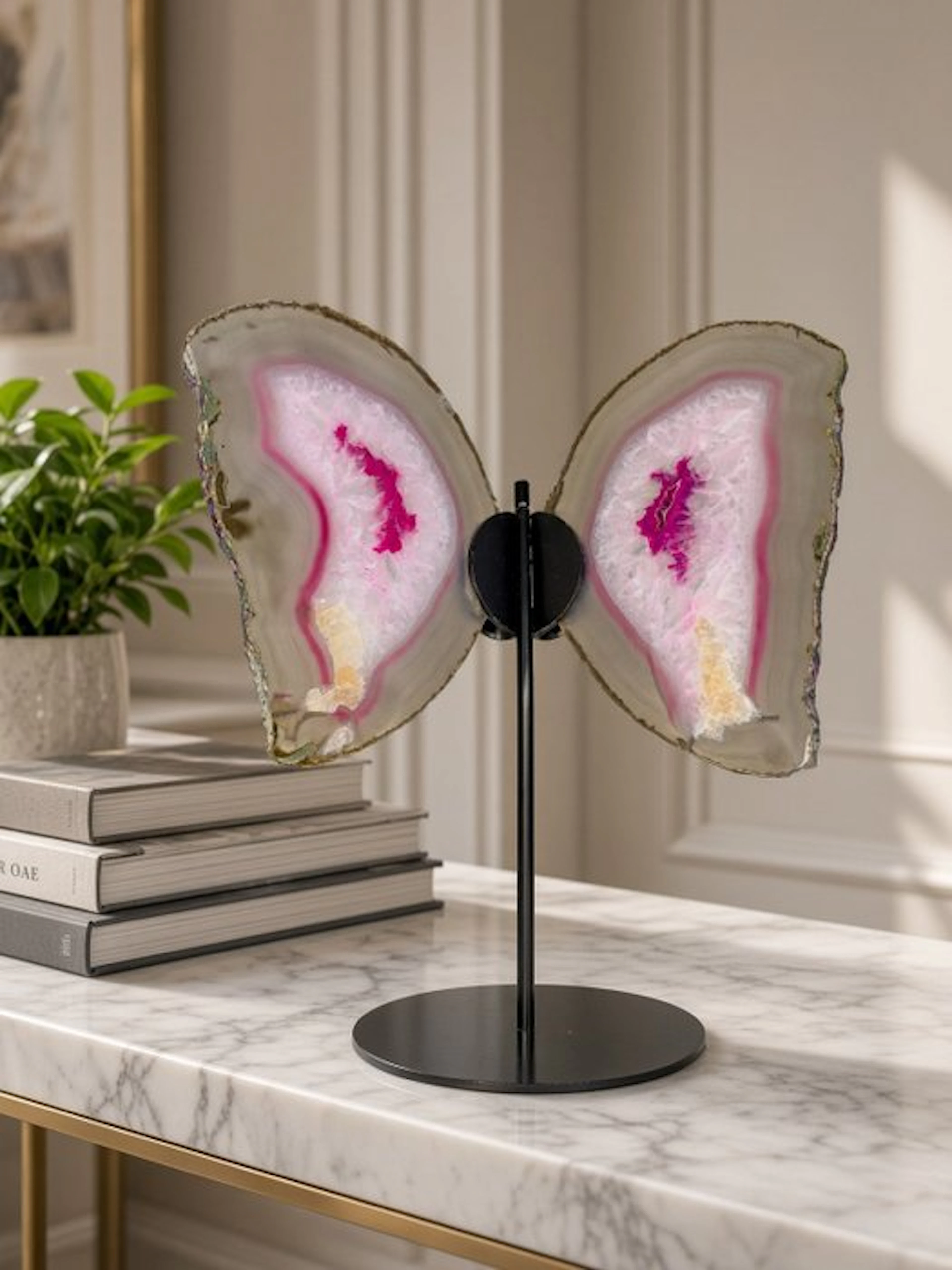 Agate butterfly on a stand - quality piece Polished...