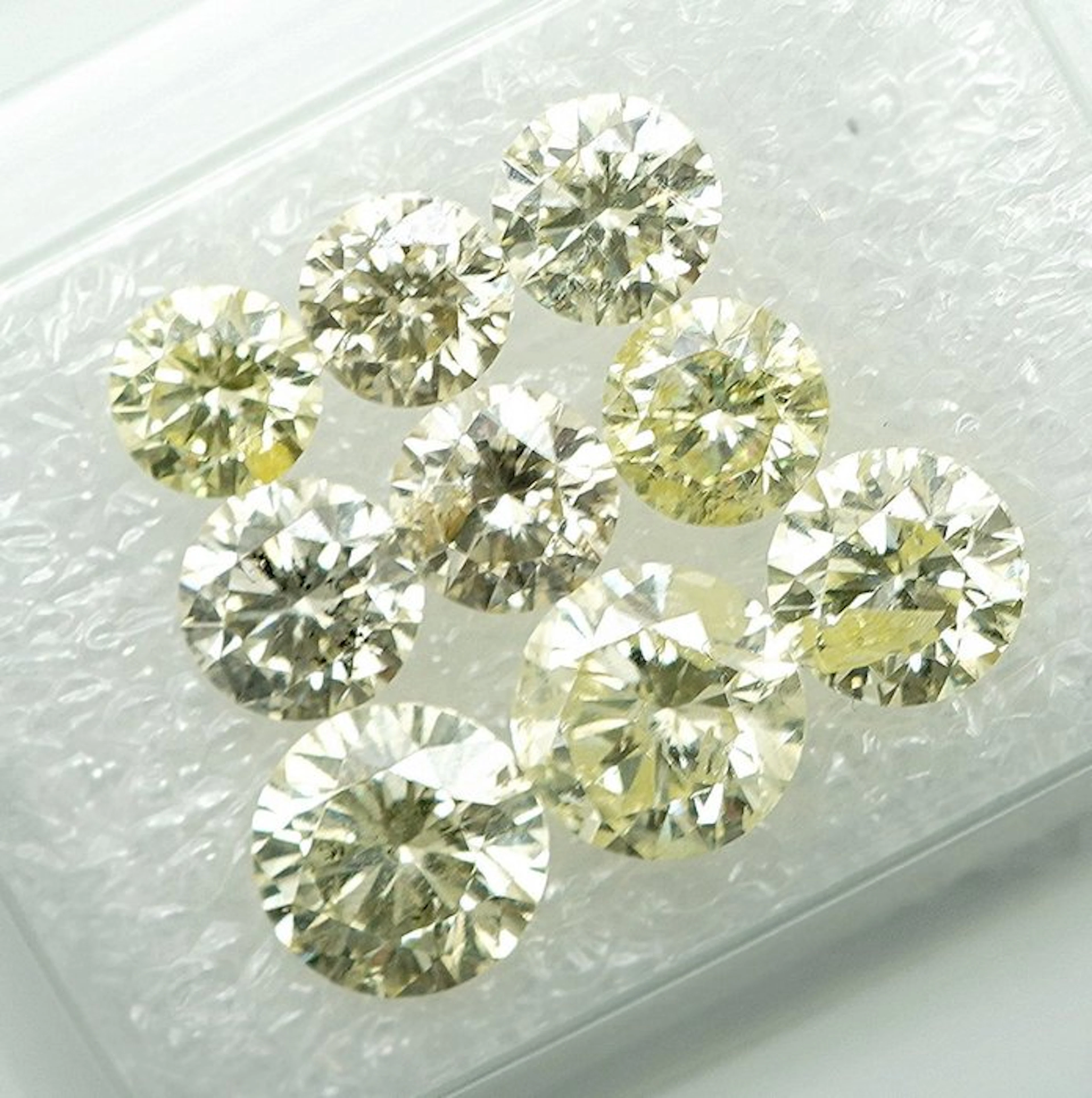 No reserve price - 9 pcs Diamond (Natural) - 2.81 ct - Round - I1