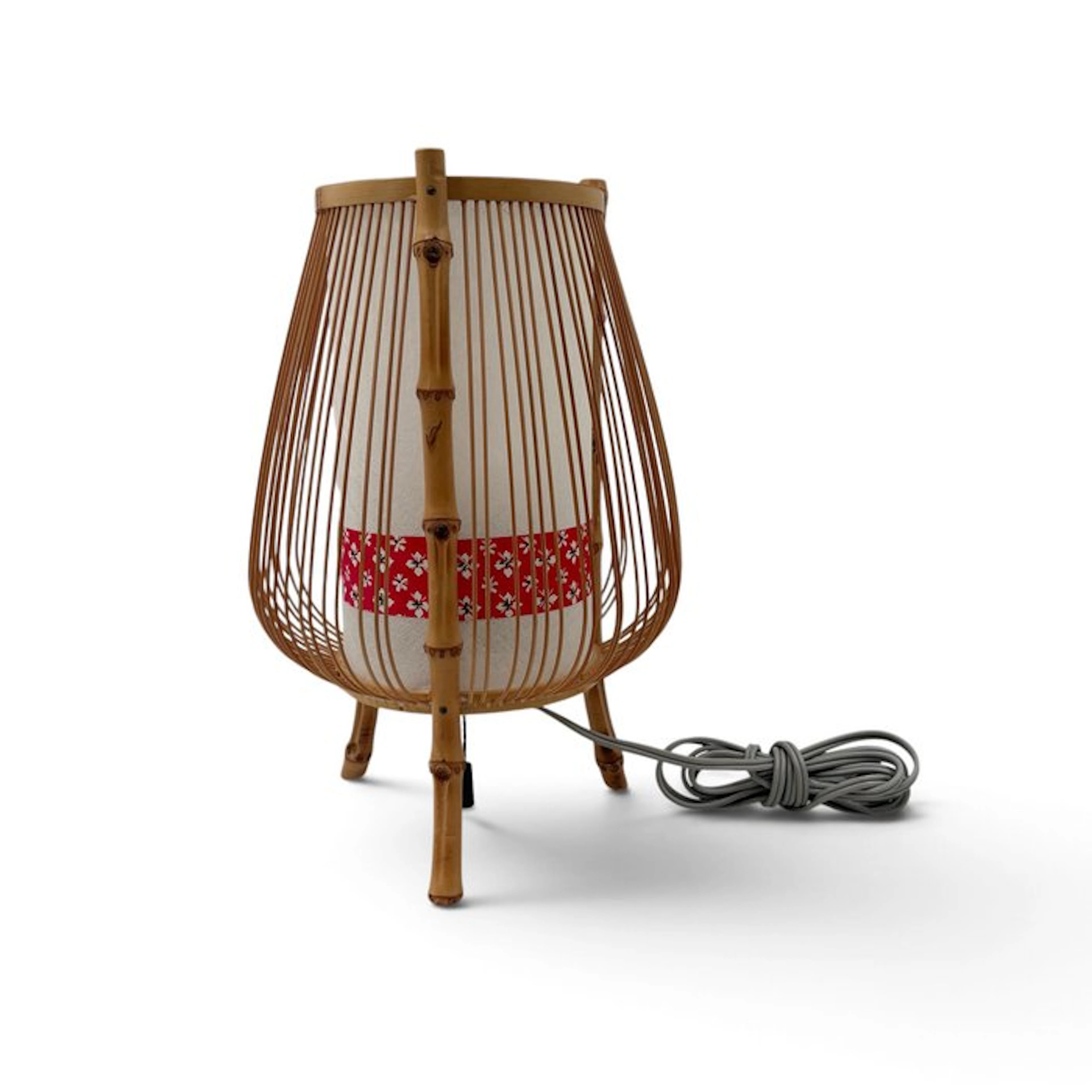 Japanese Miyabi Andon table lamp – bamboo/wood – vintage...