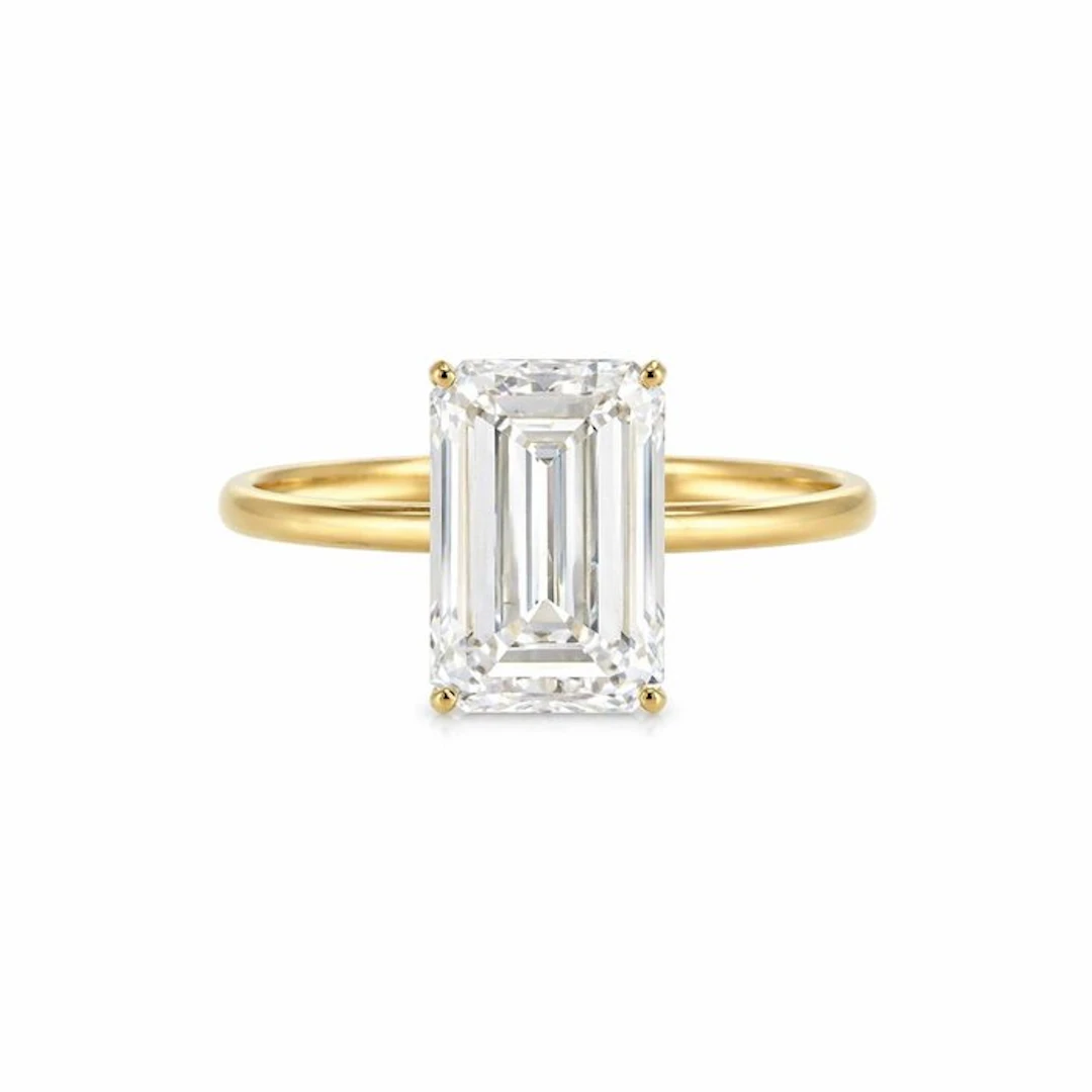 No reserve price - Ring - 14 kt. Yellow gold - 5.02ct. tw. Diamond (Lab-grown)