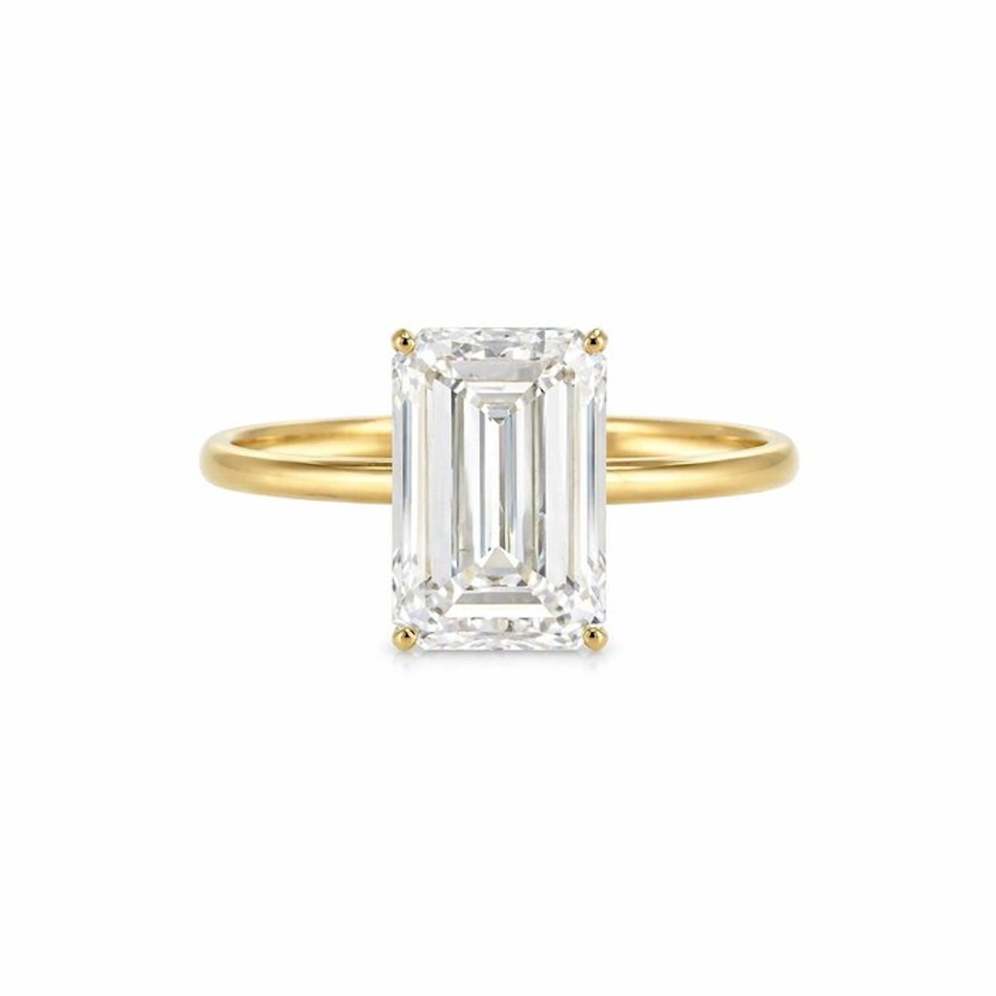 No reserve price - Ring - 14 kt. Yellow gold - 5.02ct. tw. Diamond (Lab-grown)