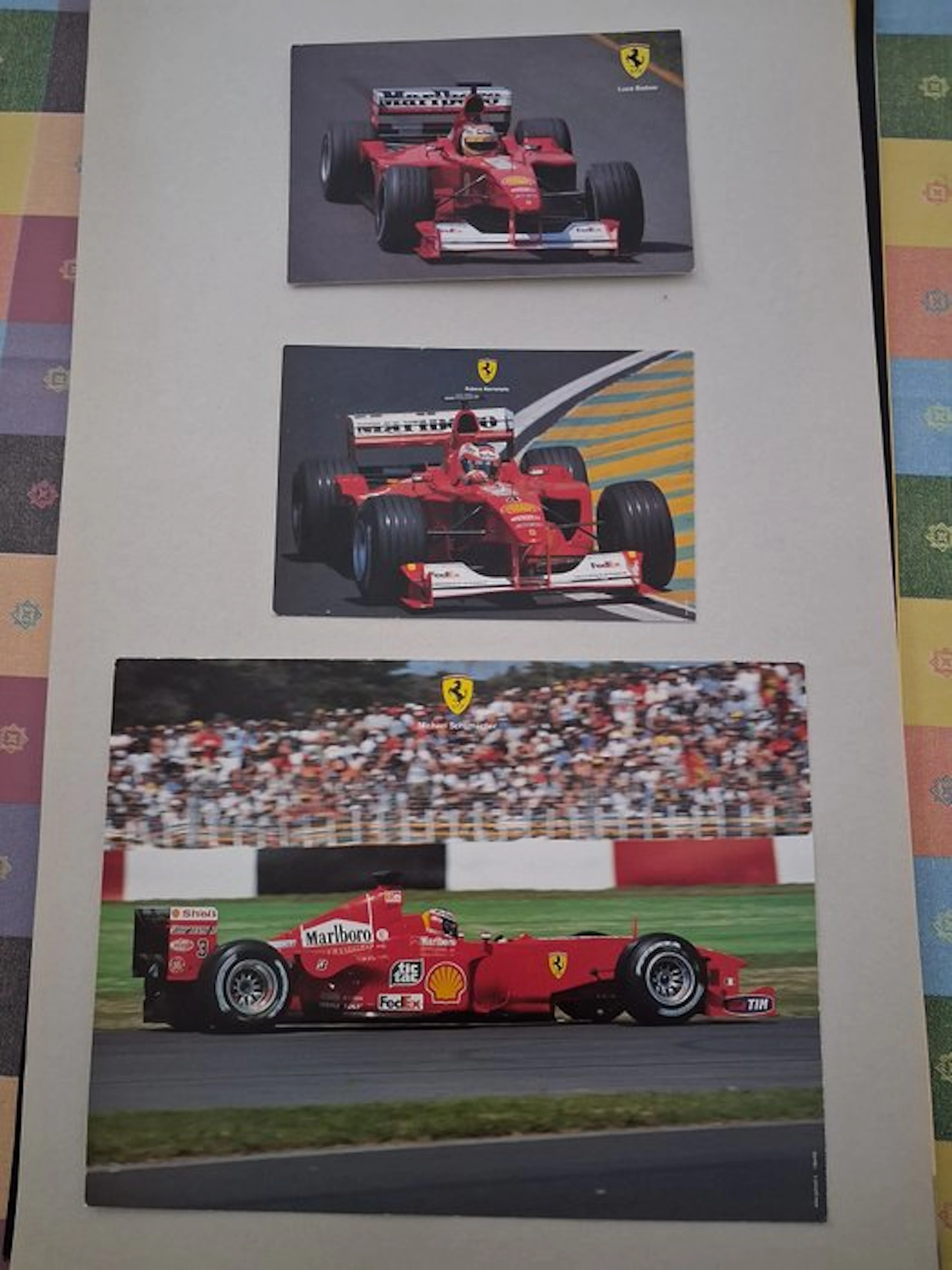 official postcards and numbered brochures - Ferrari...