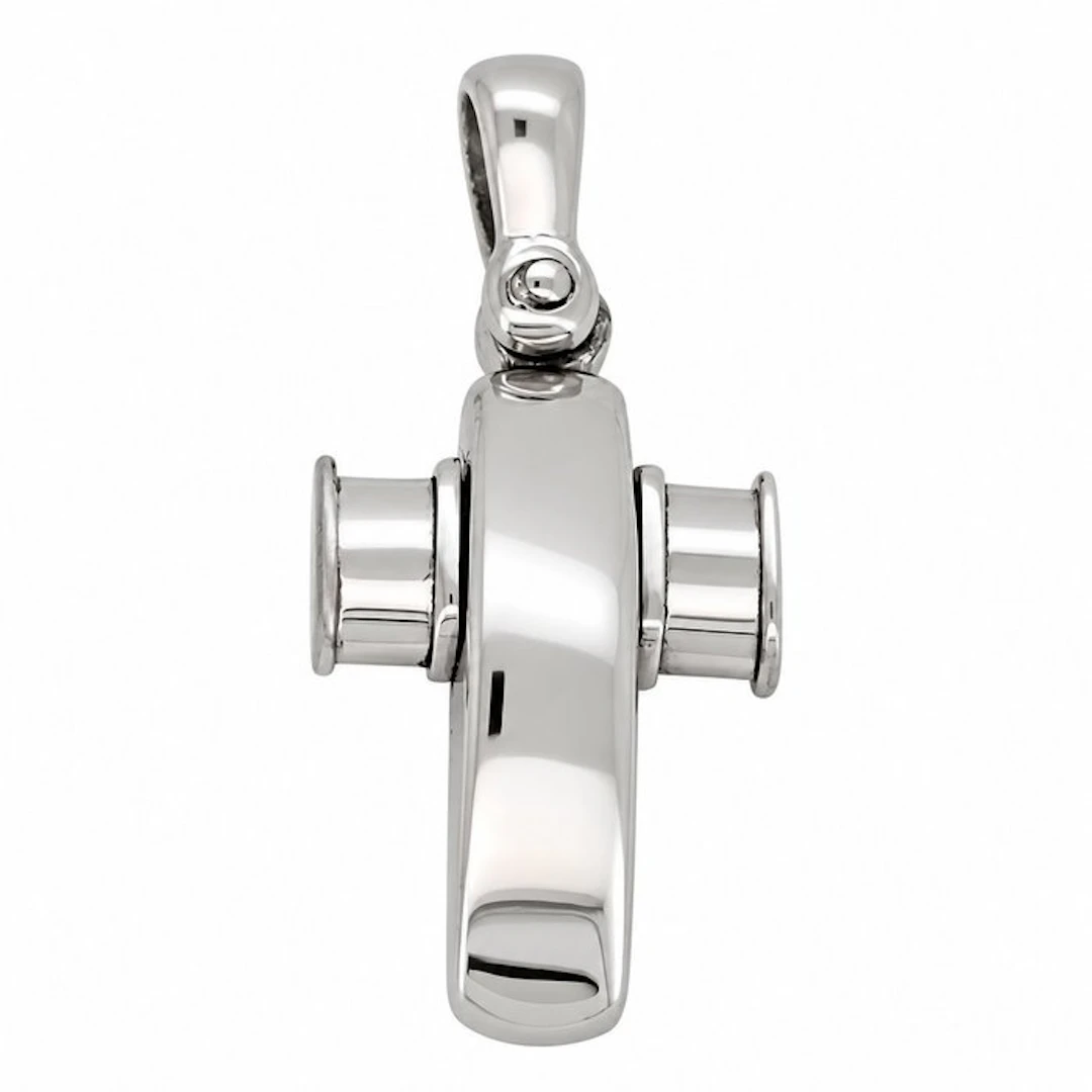 No reserve price - Pendant - 18 kt. White gold - Made in Italy - Handmade