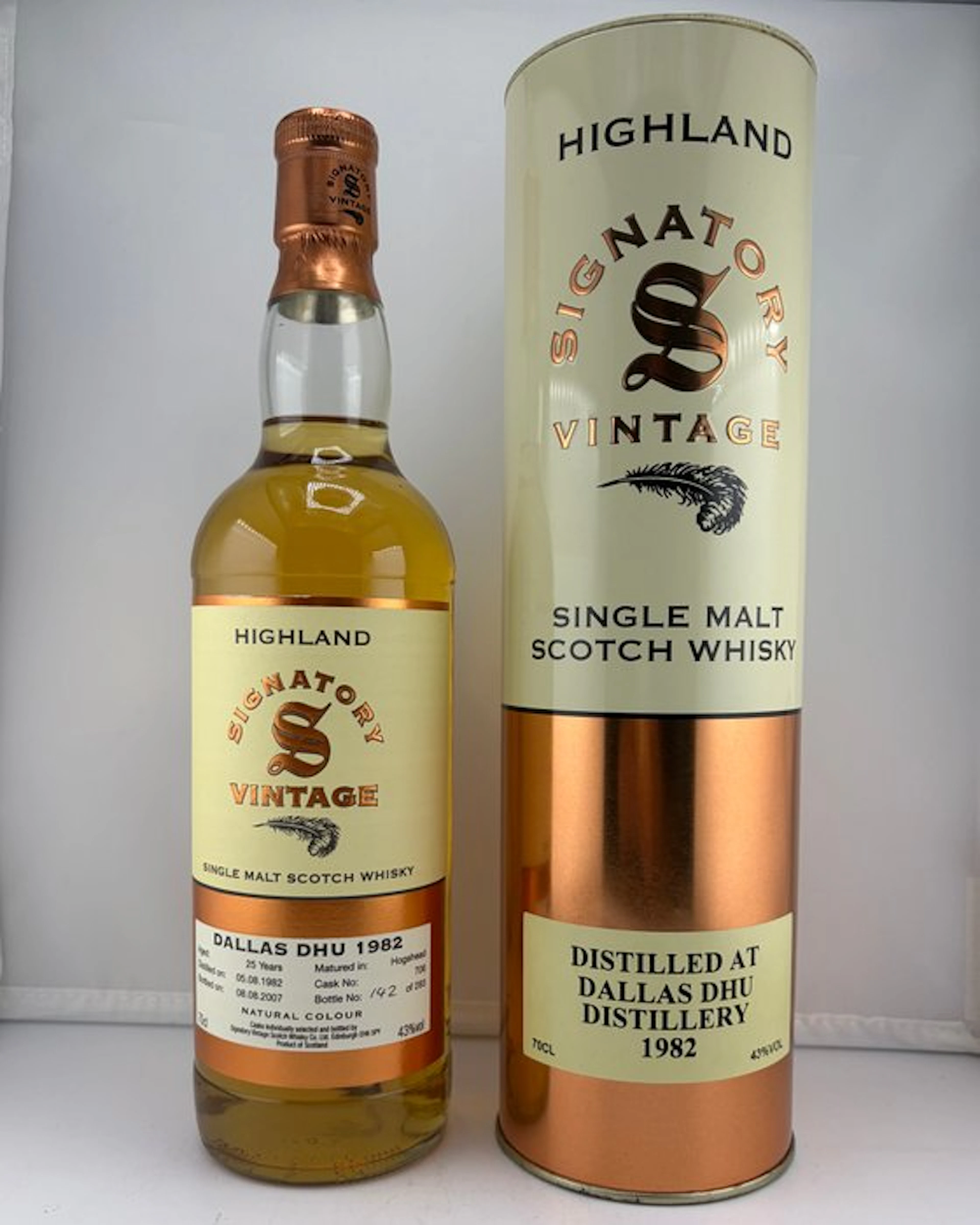 Dallas Dhu 1982 25 years old Cask no. 706 - Signatory Vintage - b. 2007 - 70cl