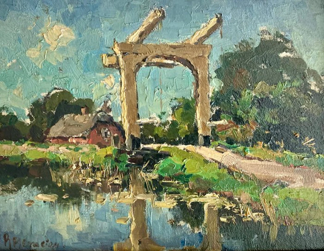 Alexander Rosemeier (1888-1992) - Ophaalbrug bij Noorden