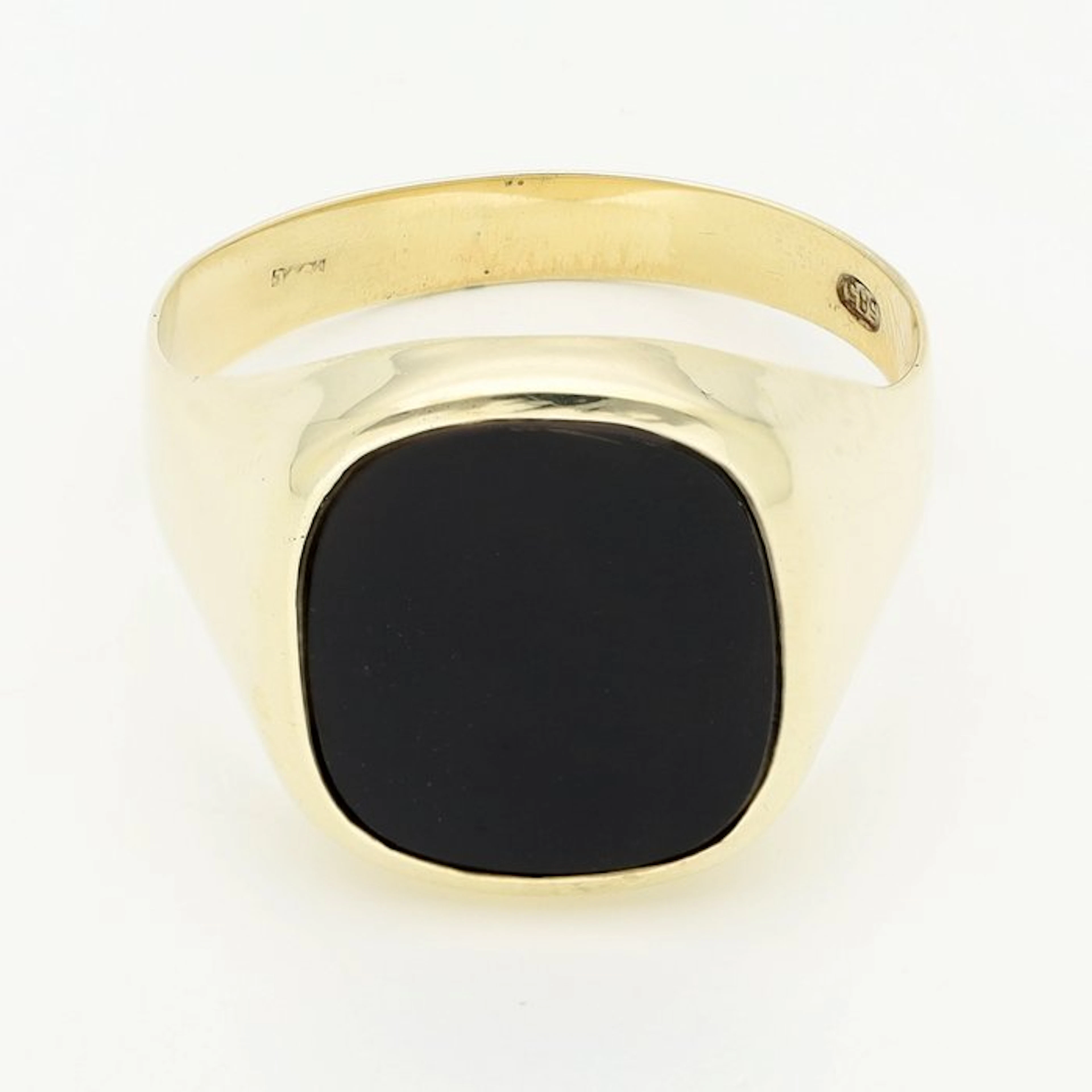 Ring - 14 kt. Yellow gold - Onyx