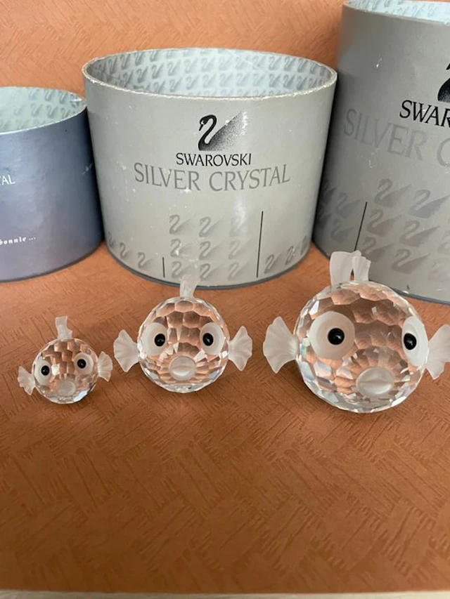Swarovski - Figurine - Complete Set Kogelvissen - Boxed (3) - Crystal