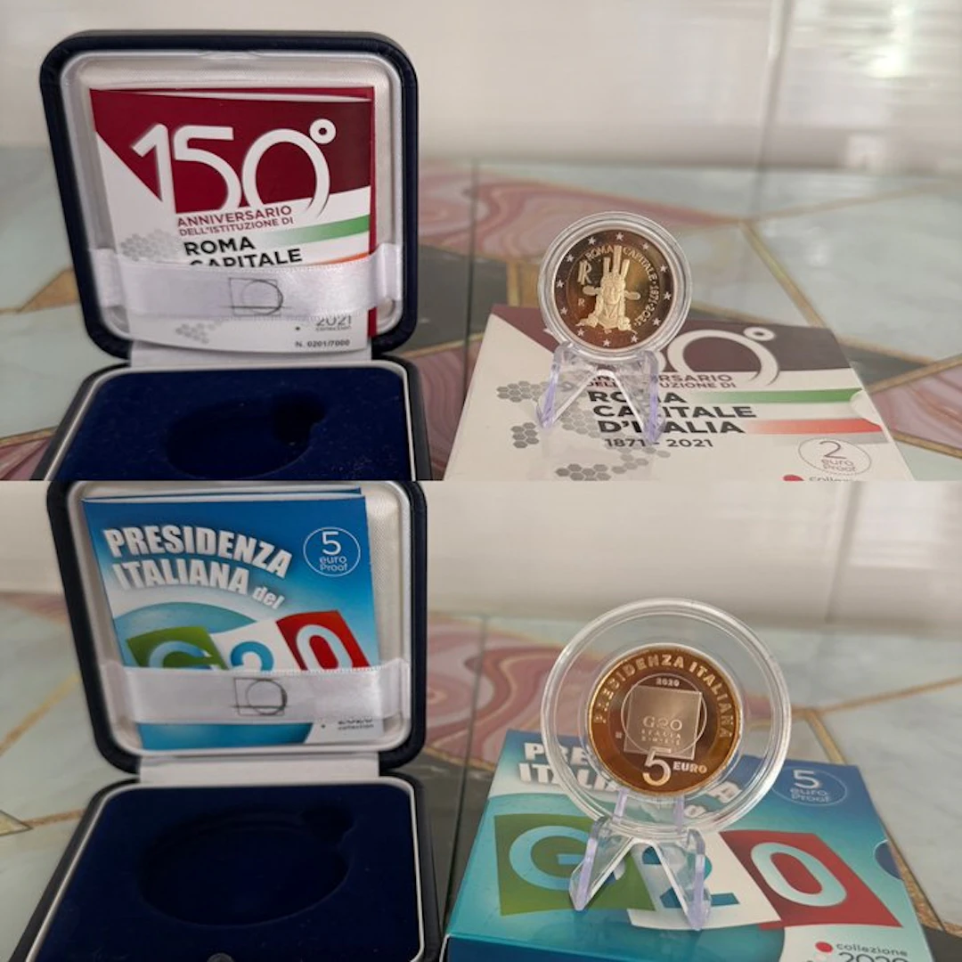 Italy. 2 Euro / 5 Euro 2020/2021 "G20" + "Roma Capitale"...