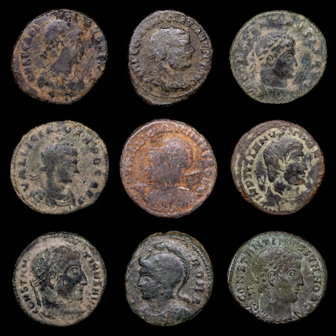 Roman Empire Lote de 9 monedas Æ siglo III - IV d.C. (No reserve price)