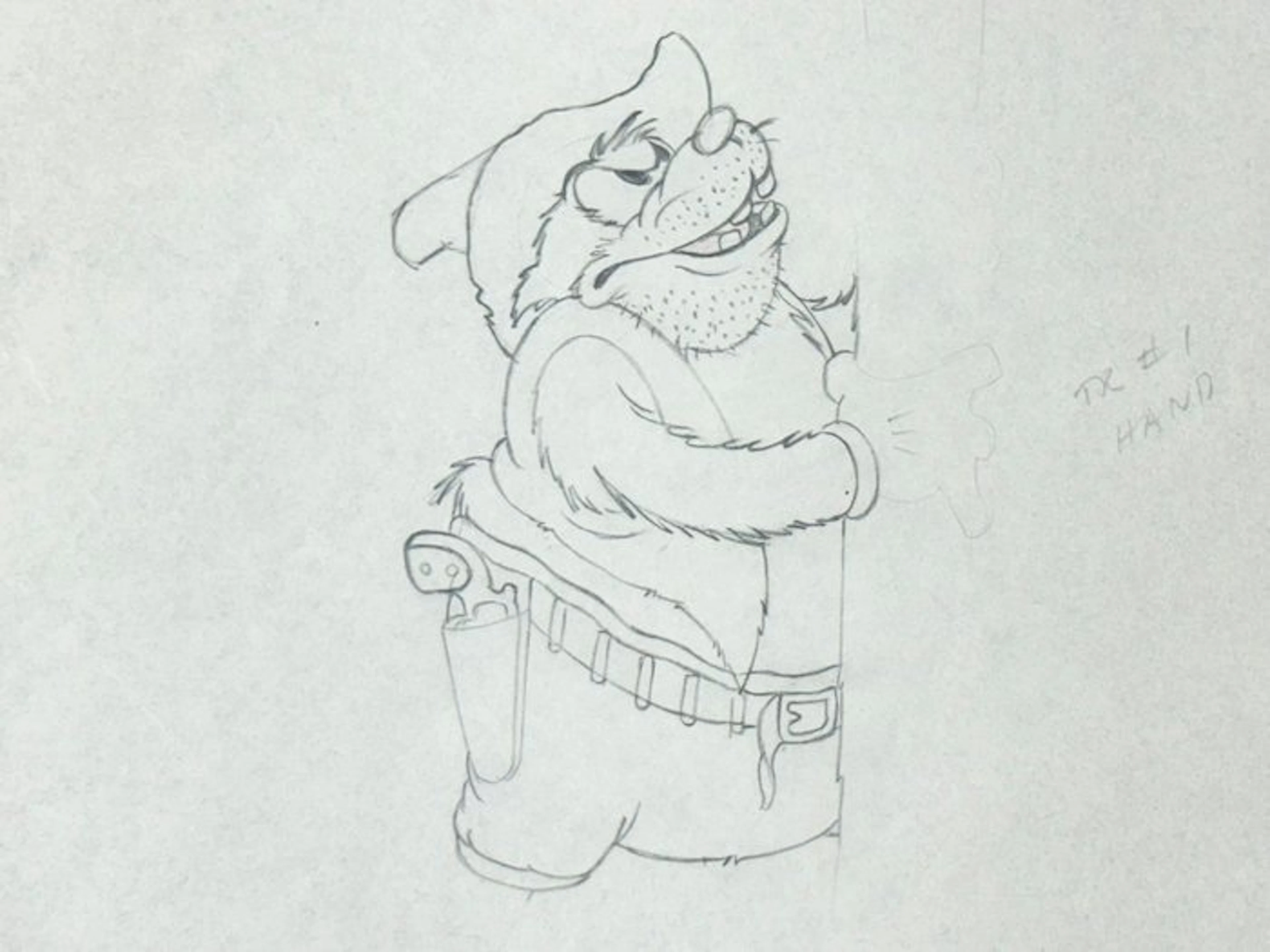 Two-Gun Mickey (Walt Disney, 1934) - 1 Peg Leg Pete Animation Drawing