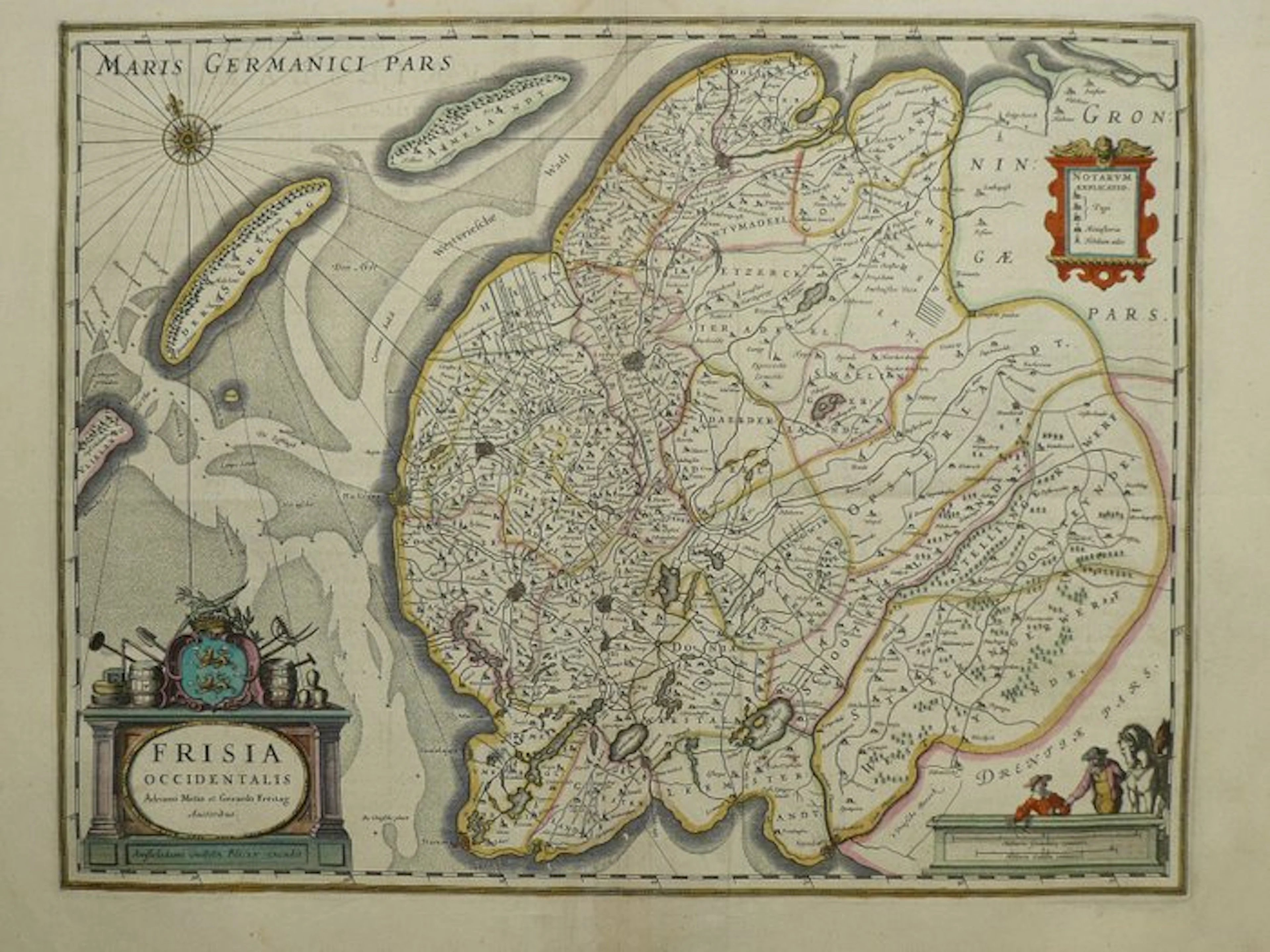 Netherlands - Friesland; Willem and Joan Blaeu - Frisiae...