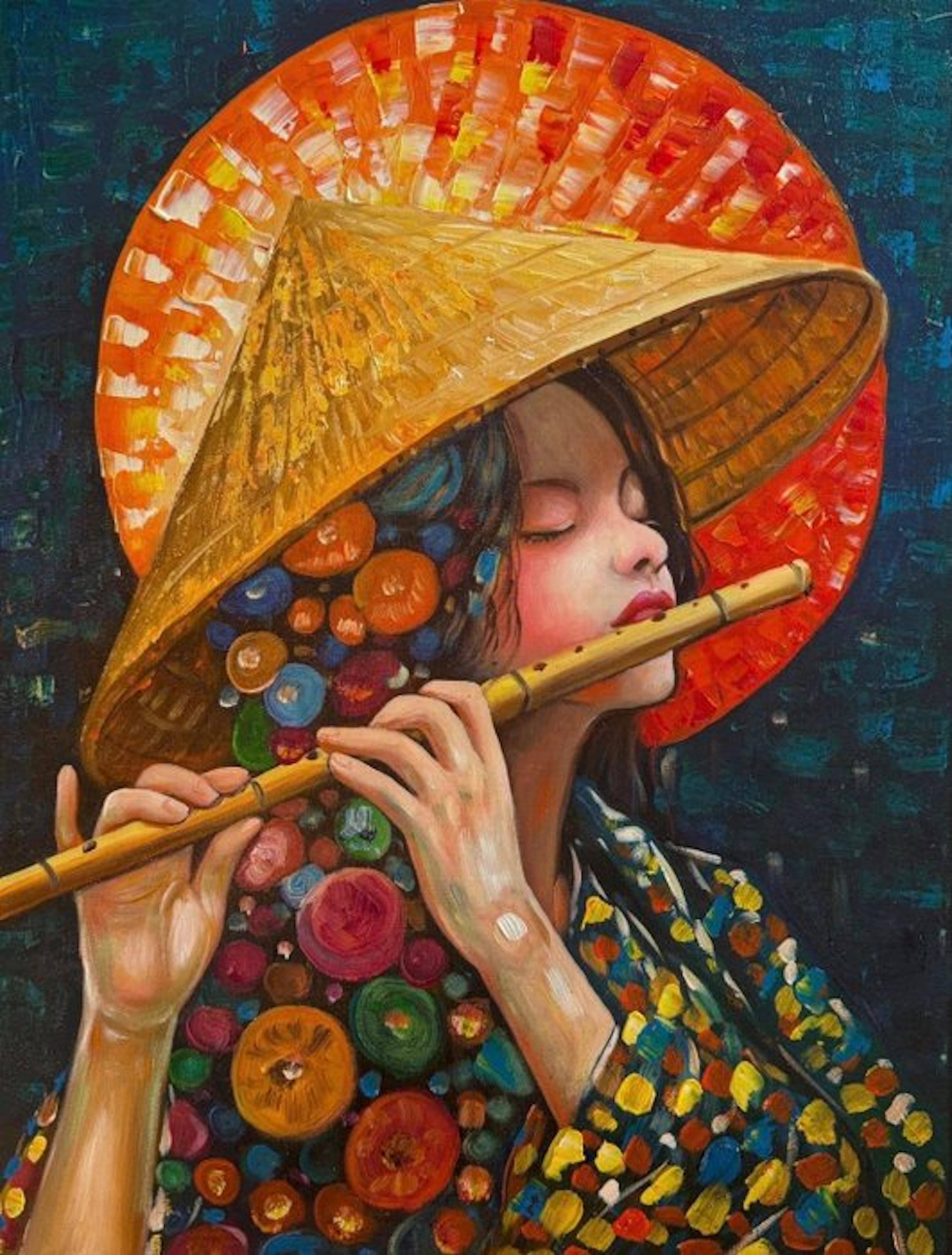 Nguyễn V.L (1993) - Floraison sonore ↑80 →60 cm → Starting price €1 ✓