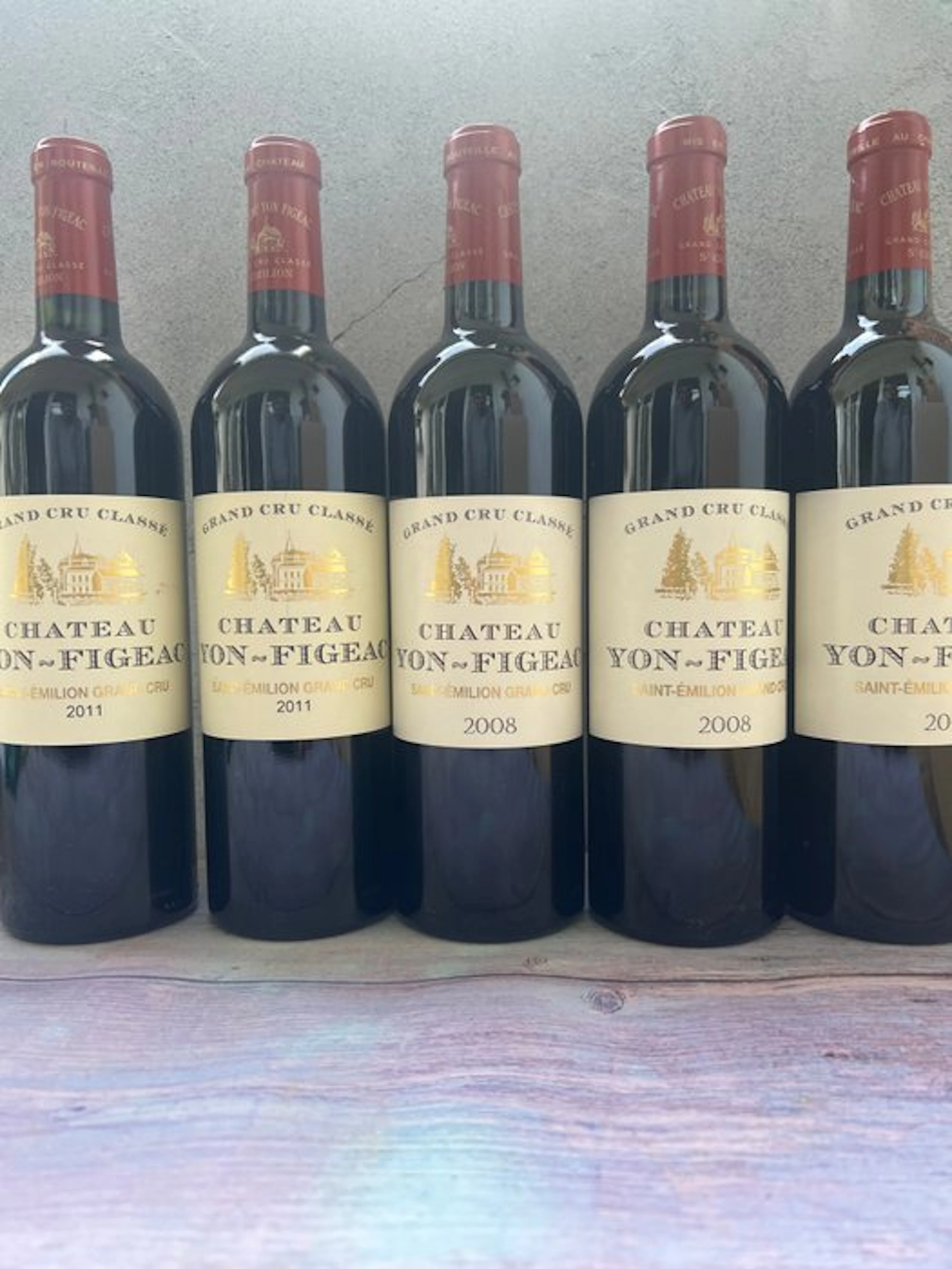 2008 x3 & 2011 x2 Chateau Yon-Figeac - Saint-Émilion...