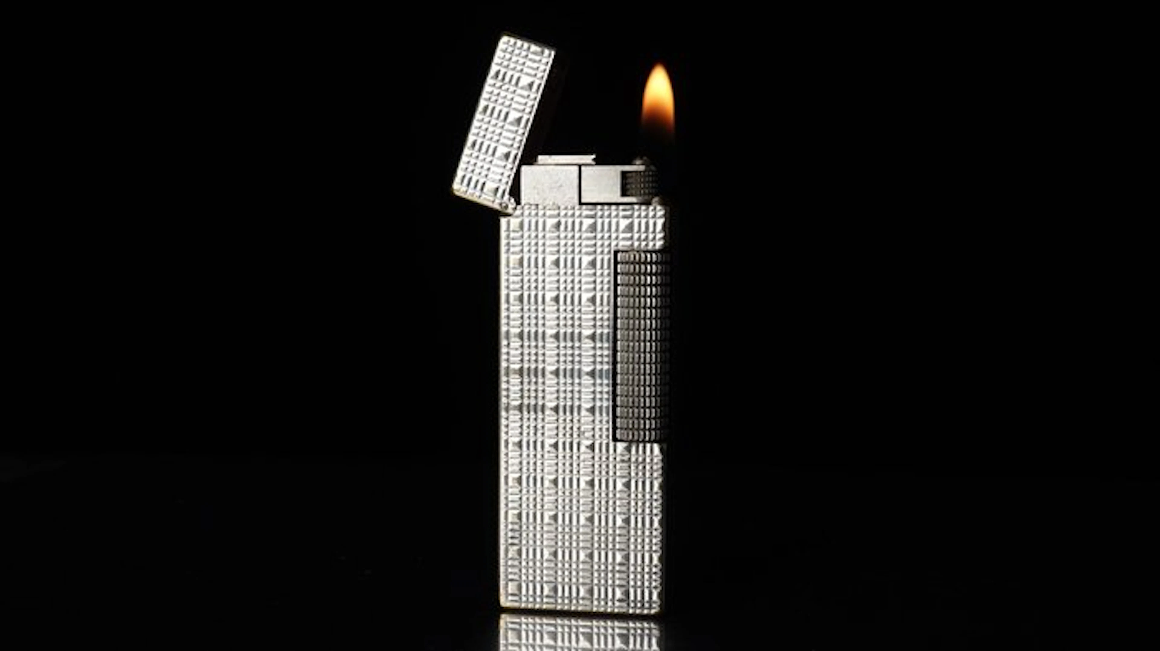 Dunhill - Tartan Pattern Rollagas Lighter - Lighter - Silver plated