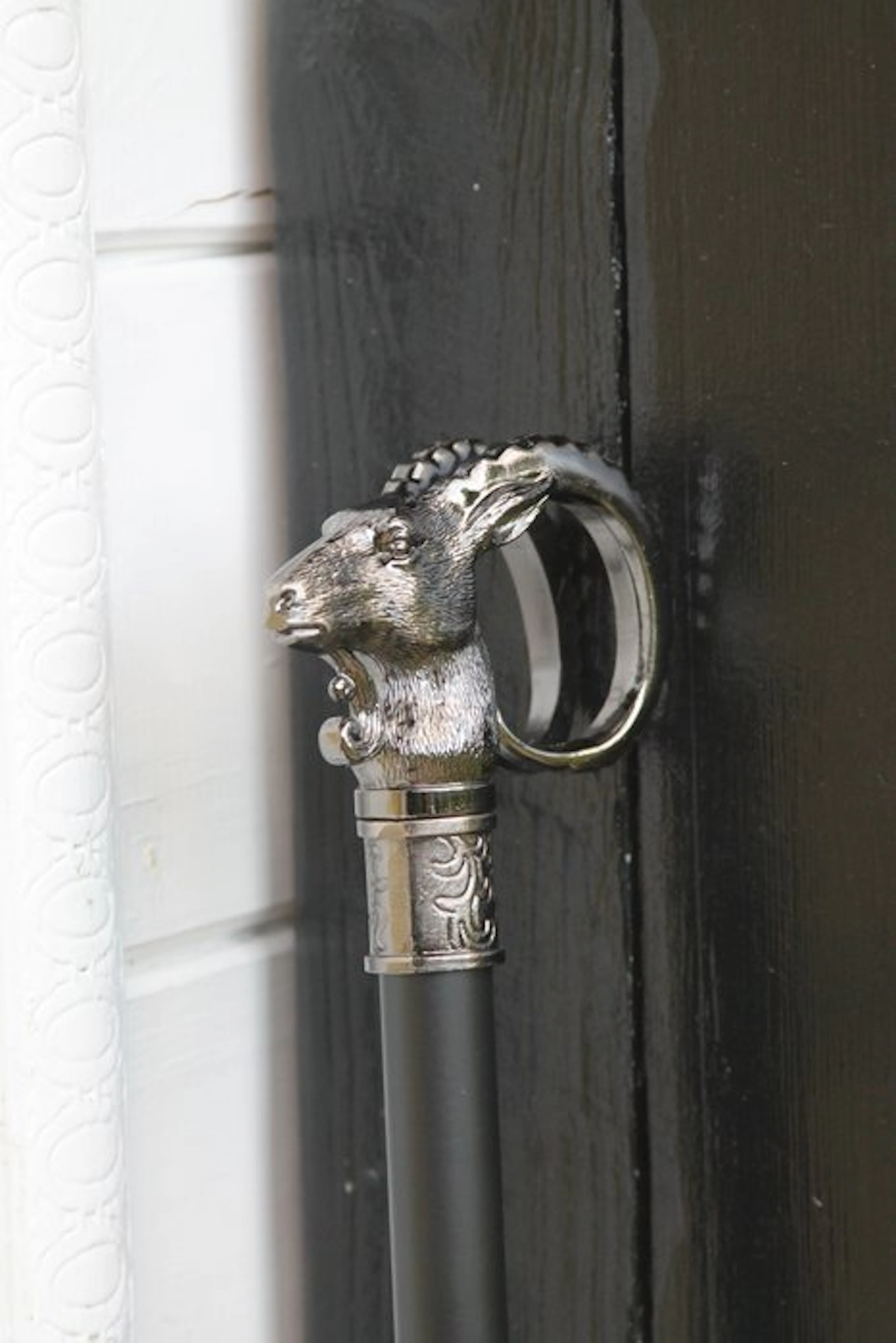 Walking stick - buck head - Alloy