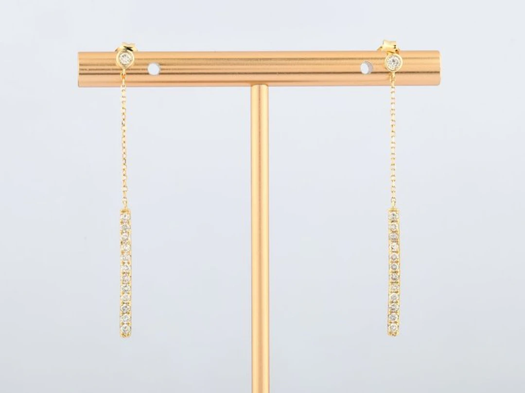 Earrings - 14 kt. Yellow gold - 0.49ct. tw. Diamond (Natural)