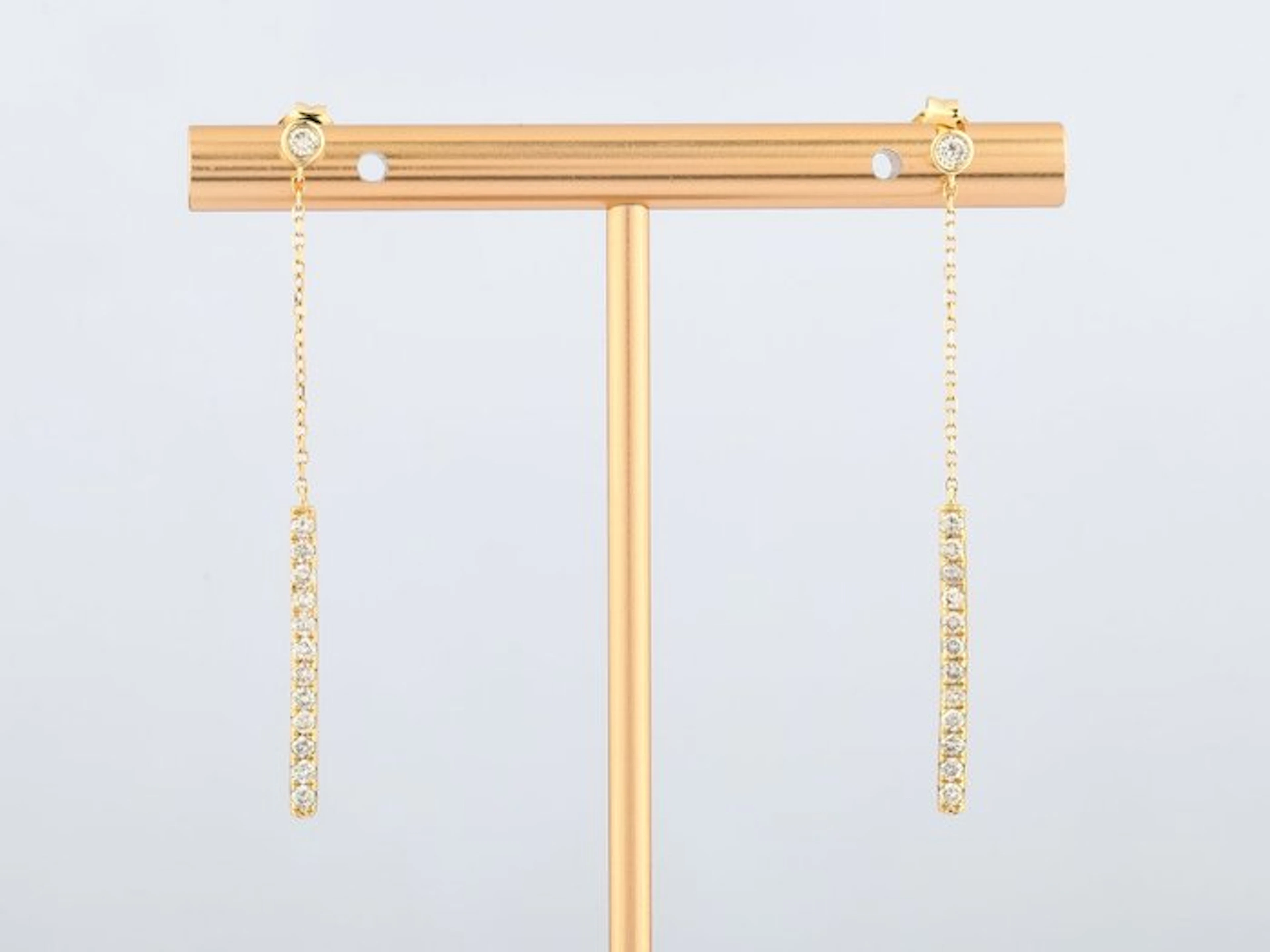 Earrings - 14 kt. Yellow gold - 0.49ct. tw. Diamond (Natural)