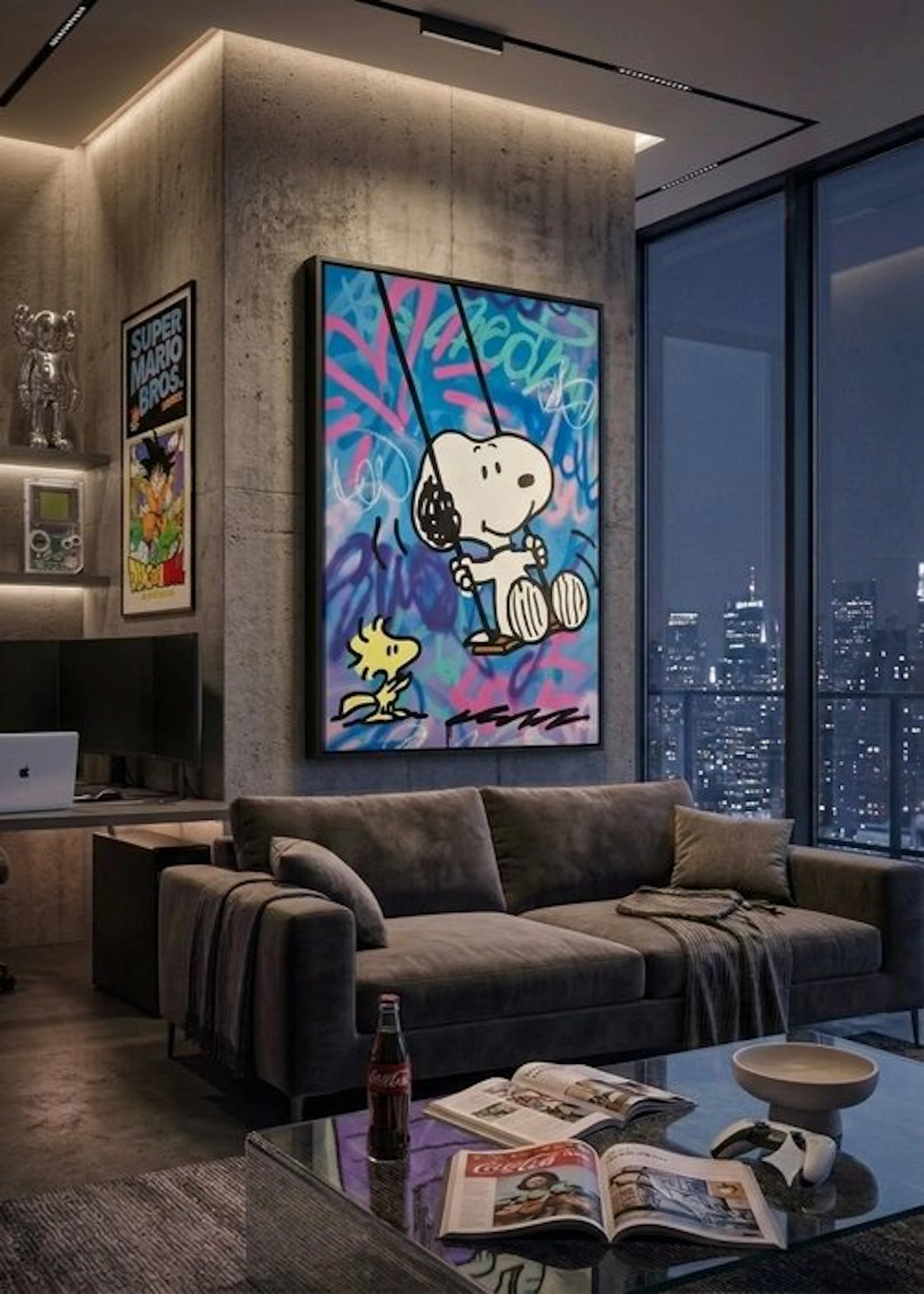 Hipo (1988) - Snoopy & Woodstock – Vibin' With You - XL Unique Work