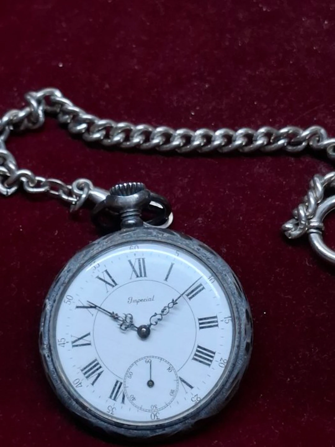 Zakhorloge Prachtige klok - Prachtige deksel - met ketting - 1900-1949