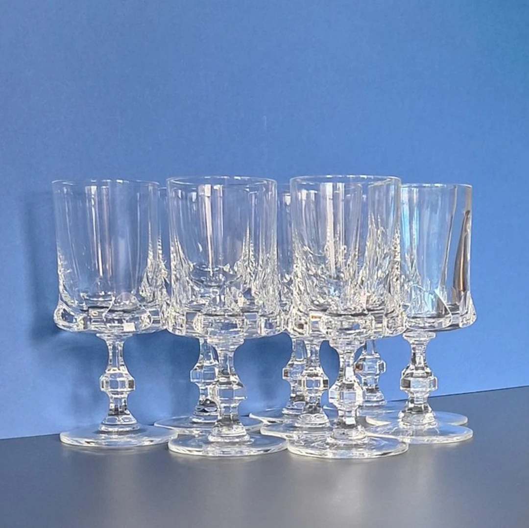 Barthmann - Drinking set (9) - Luna - Crystal - W.Germany