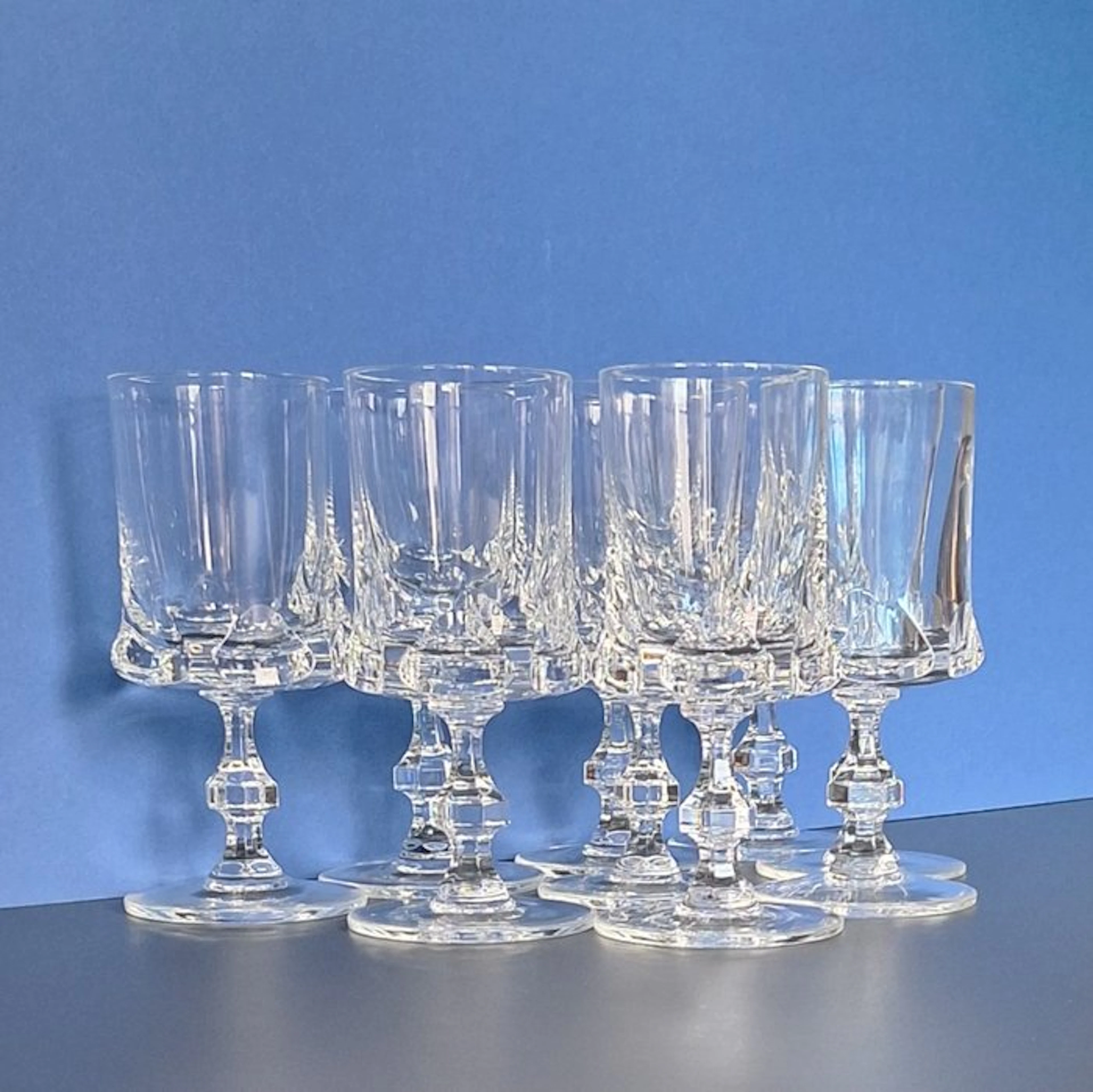 Barthmann - Drinking set (9) - Luna - Crystal - W.Germany