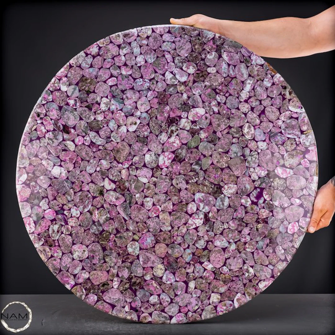 Rubellite tabletop — an exceptional one-of-a-kind piece...