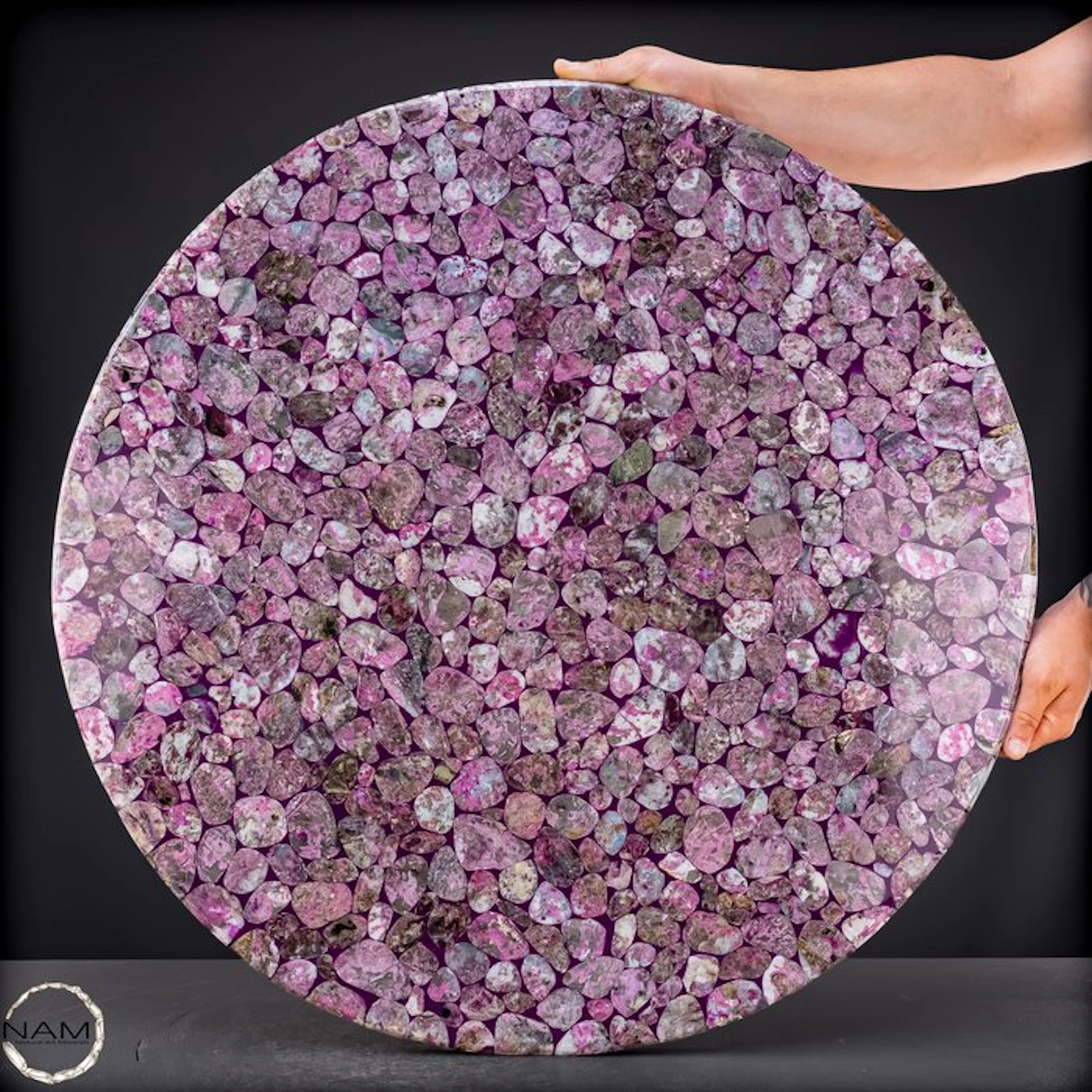 Rubellite tabletop — an exceptional one-of-a-kind piece...