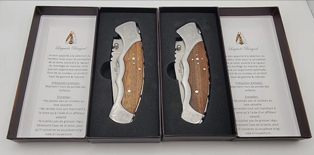 Laguiole Bougna - Table knife set - Baroque Collection - Steel