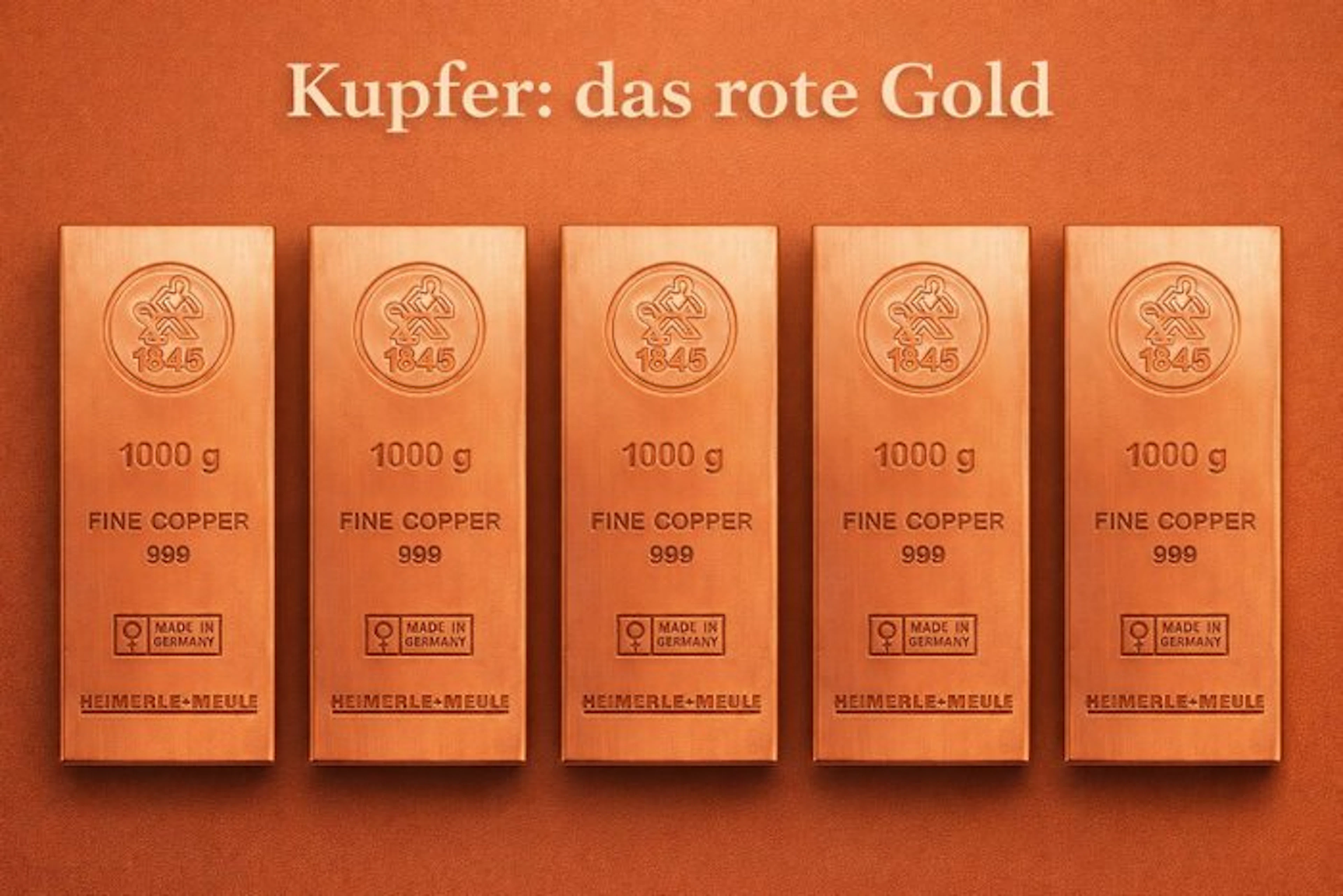 5 kilograms - Copper .999 - Heimerle + Meule